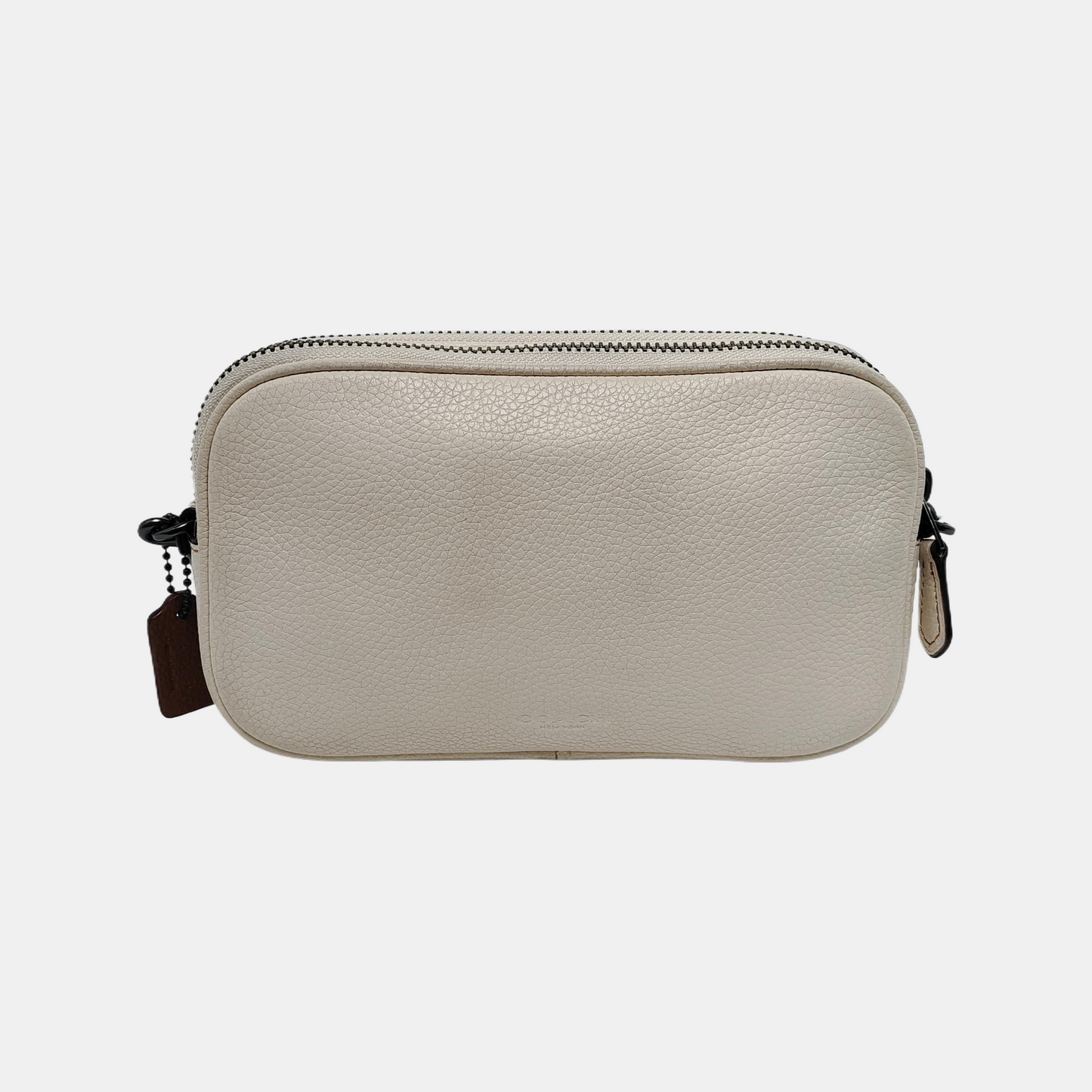 COACH SADIE White Leather Printed Single Shoulder Bag Crossbody Black hardware Removable shoulder strap-(SKU)-942923555