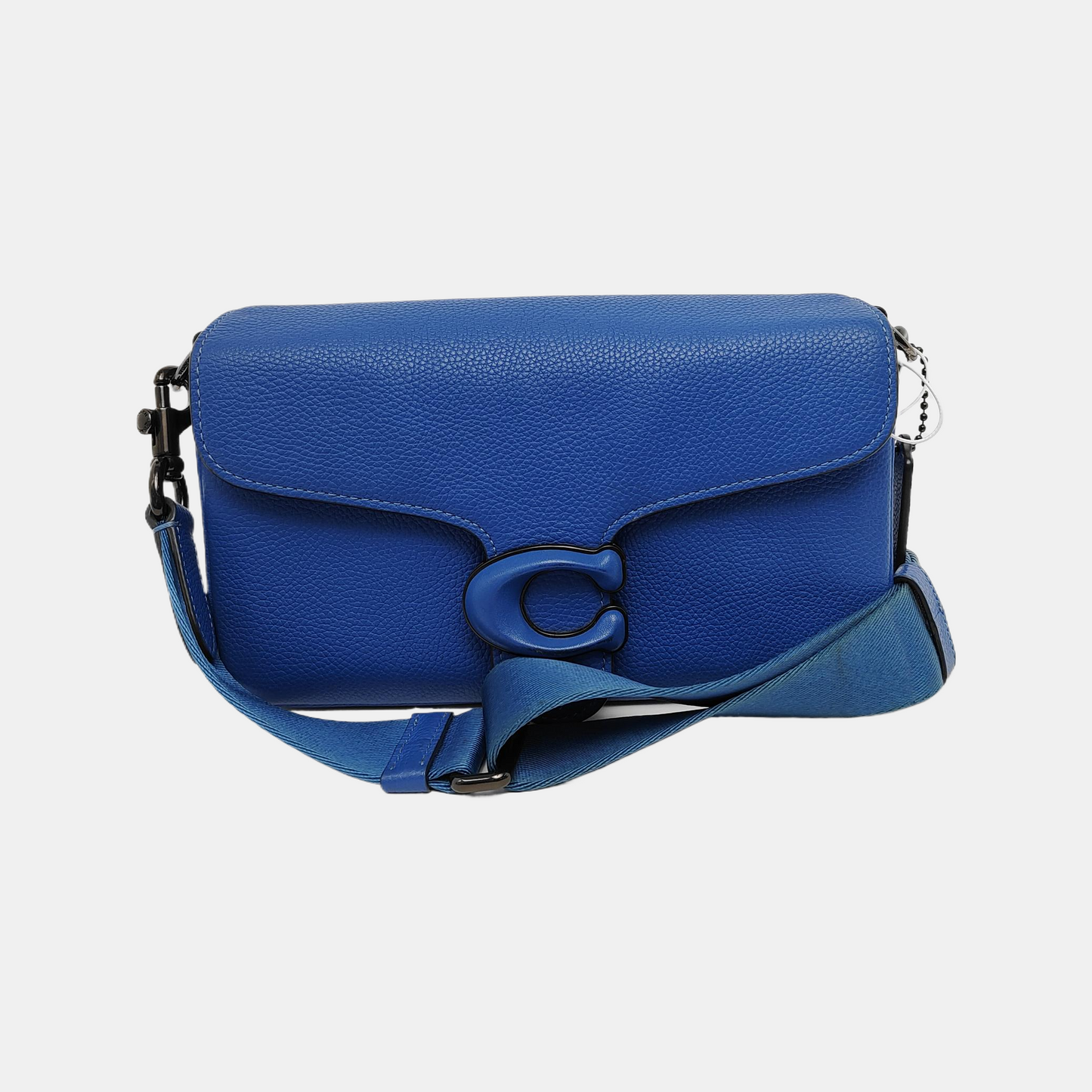 COACH PILLOW TABBY 26 Blue Cowhide Single Shoulder Bag Sling Bag Tote Silver Hardware Removable shoulder strap-(SKU)-943358336