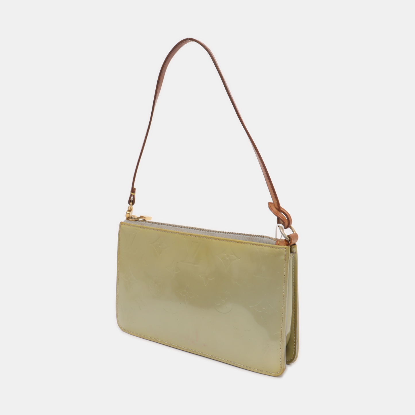 LOUIS VUITTON LEXINGTON Light Green Cowhide Monogrammed Crumpled Shoulder Bag Single Shoulder Bag Golden hardware Removable shoulder strap-(SKU)-939883232