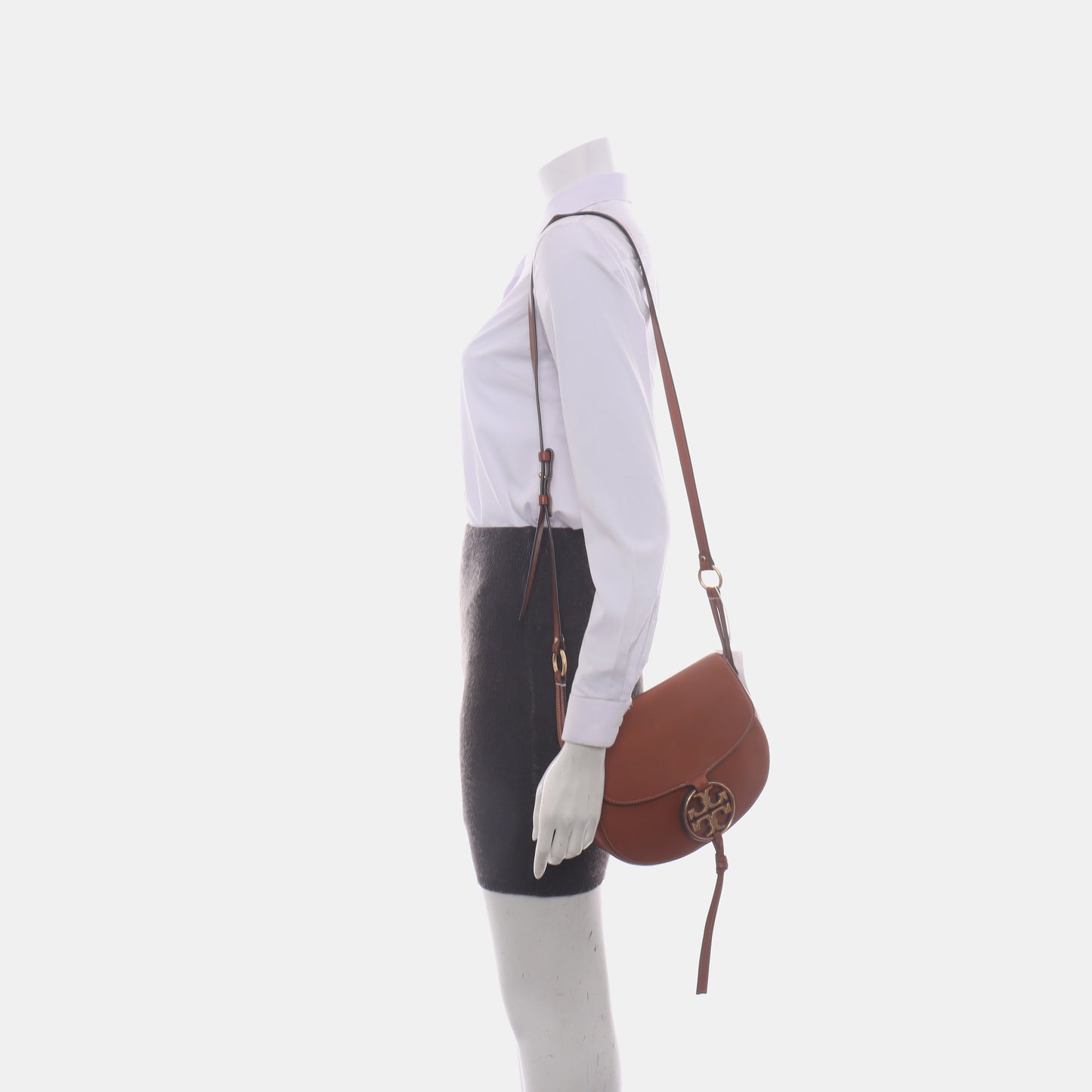 TORY BURCH Miller Brown Cowhide Fringe Sling Bag Single Shoulder Bag Golden hardware-(SKU)-14041116