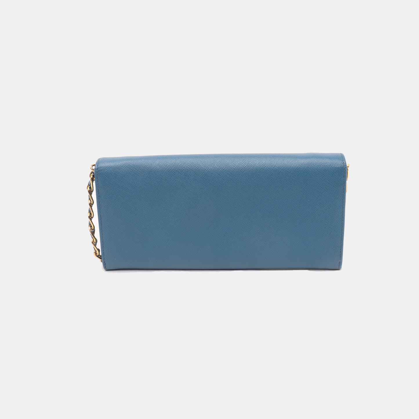 PRADA Blue cowhide cross-grain crossbody bag Golden hardware Removable shoulder strap-(SKU)-14332221