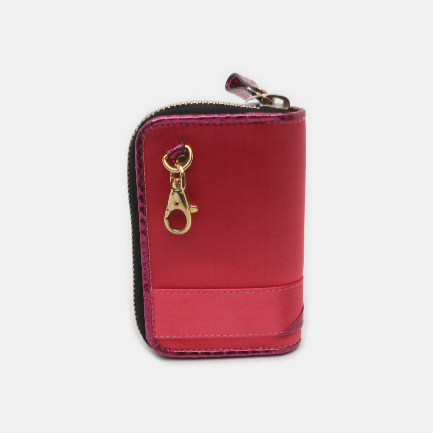 BURBERRY Blush Pink Satin Wallet Golden hardware-(SKU)-938174307