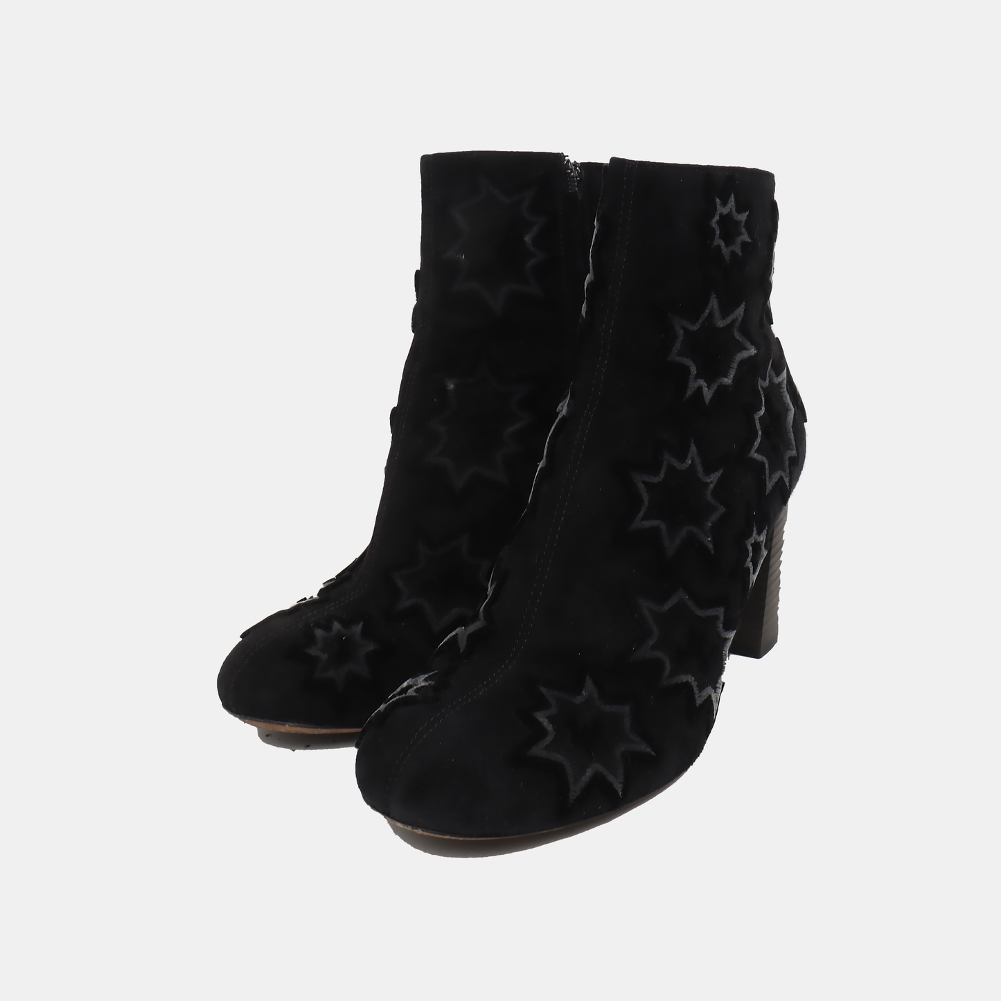 Chloé 35code Autumn and Winter Black Fabric Women's Short Boots-(SKU)-929587296