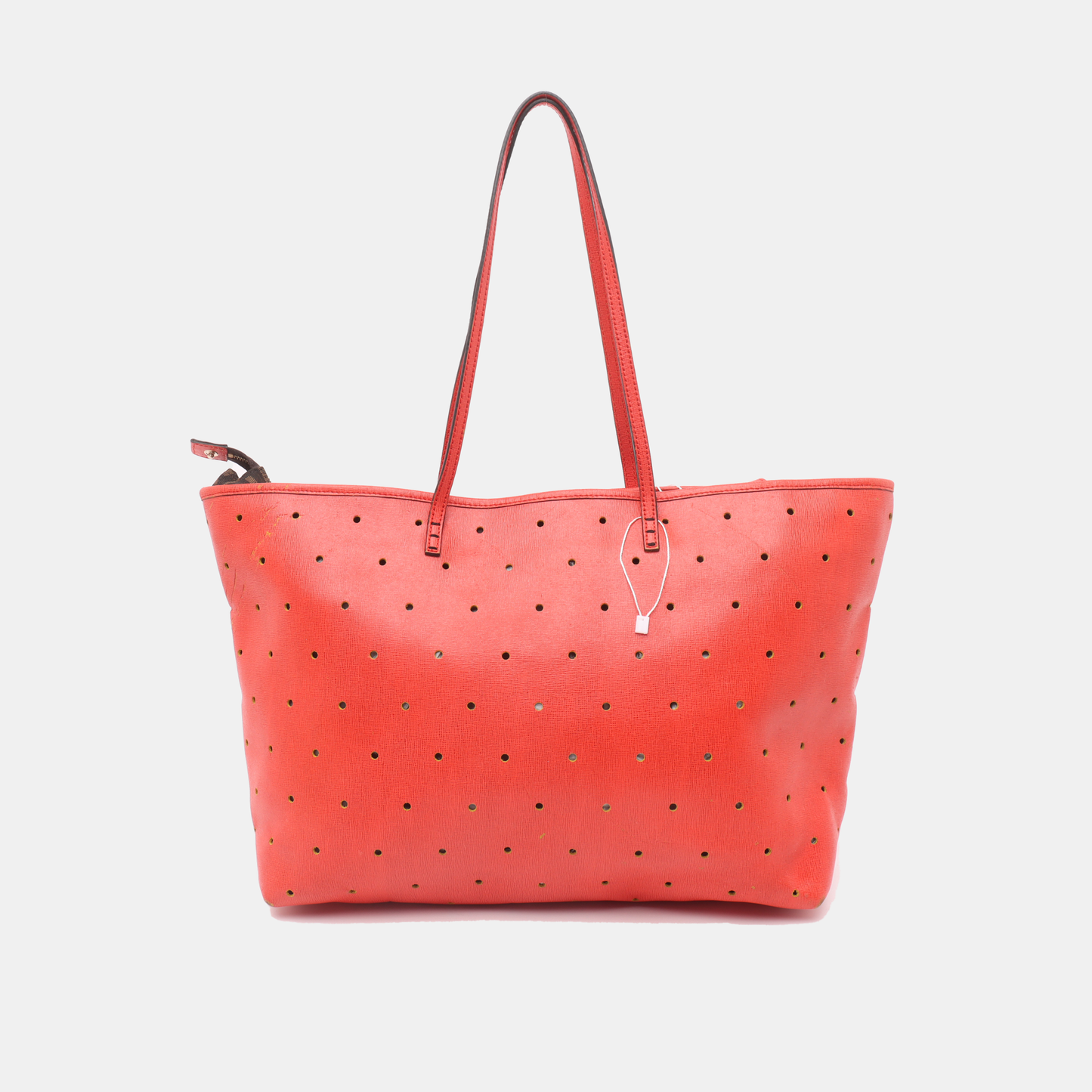 FENDI Tote bag Orange Cowhide Single Shoulder Bag Tote Bag Golden hardware Sub-bag-(SKU)-13019385