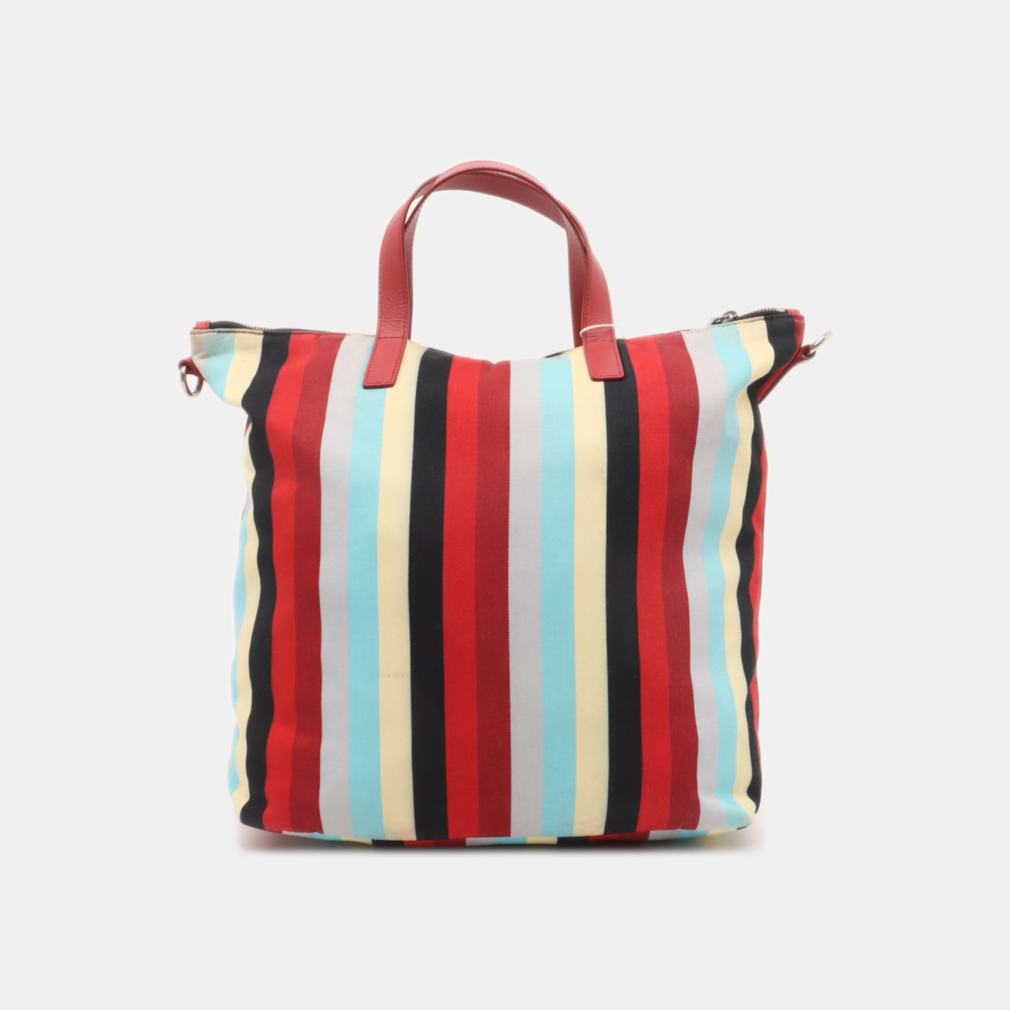 PRADA Tote bag Multicolor Fabric Single Shoulder Bag Handbag Crossbody Bag Silver Hardware Removable shoulder strap-(SKU)-938722685