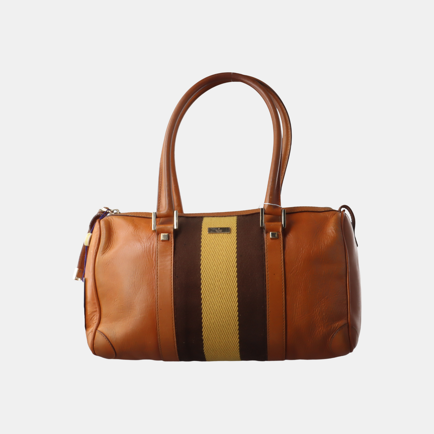 GUCCI Brown Leather Tote Bag Shoulder Bag Golden hardware-(SKU)-932783273