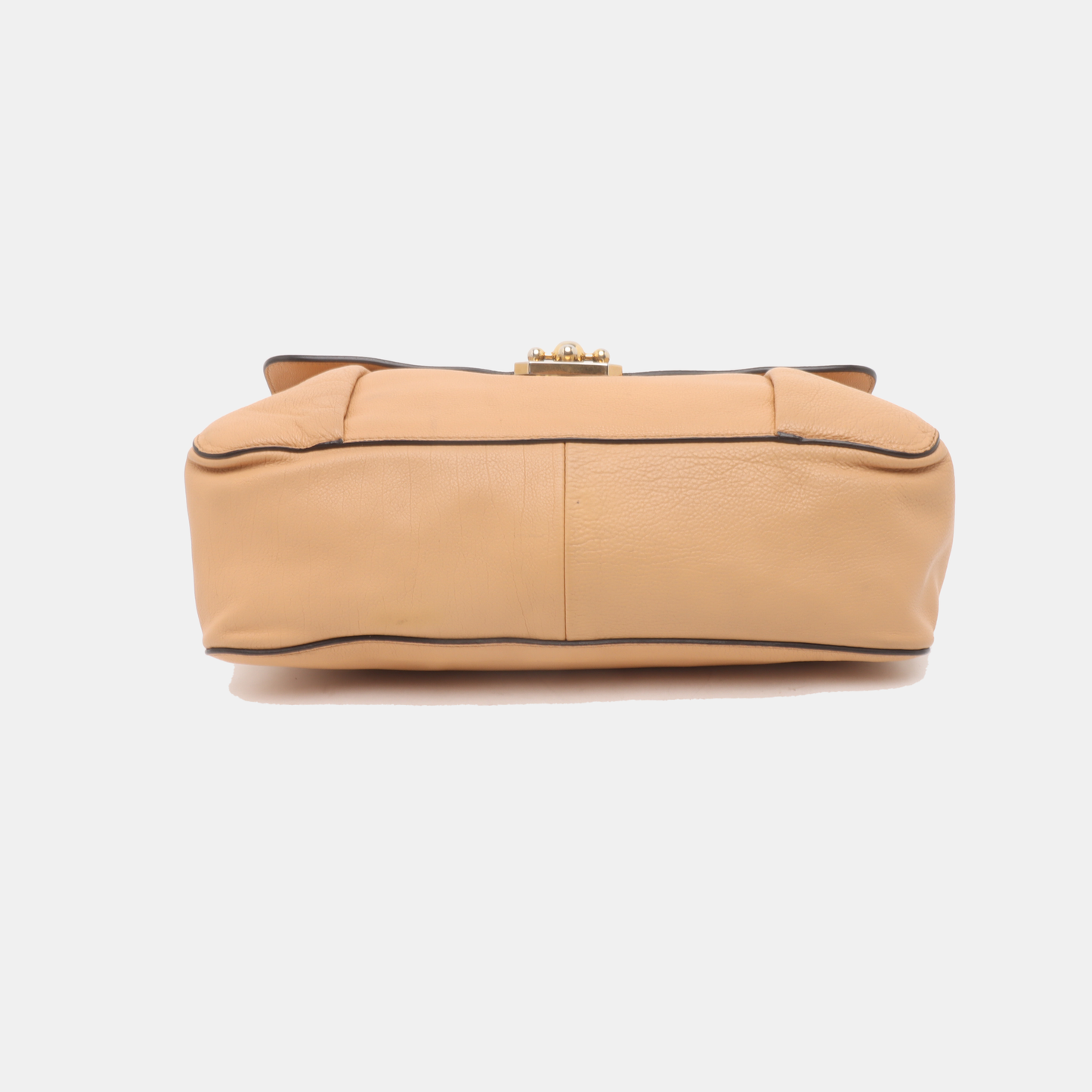 Chloé Elsie Nude Pink Leather Single Shoulder Bag Crossbody Bag Golden hardware-(SKU)-933934361