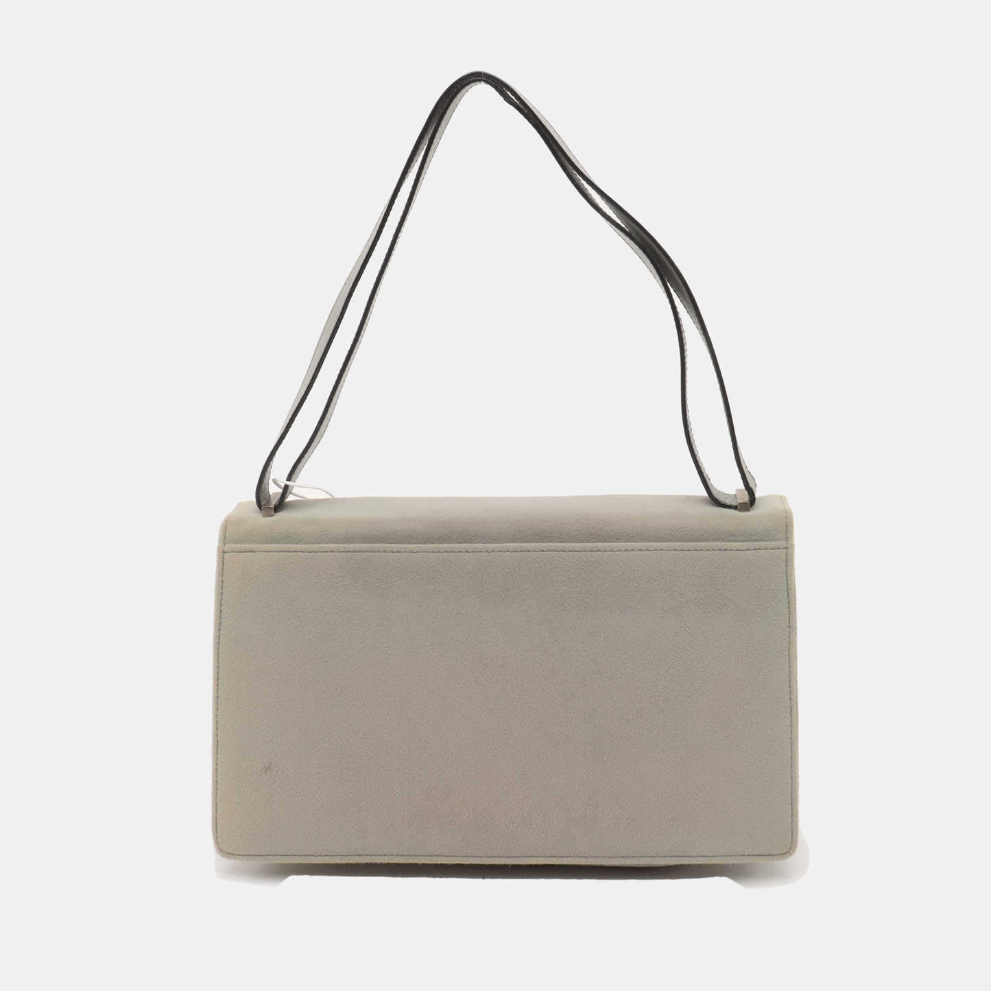 FERRAGAMO Gray Fabric Shoulder Bag Silver Hardware-(SKU)-939066983
