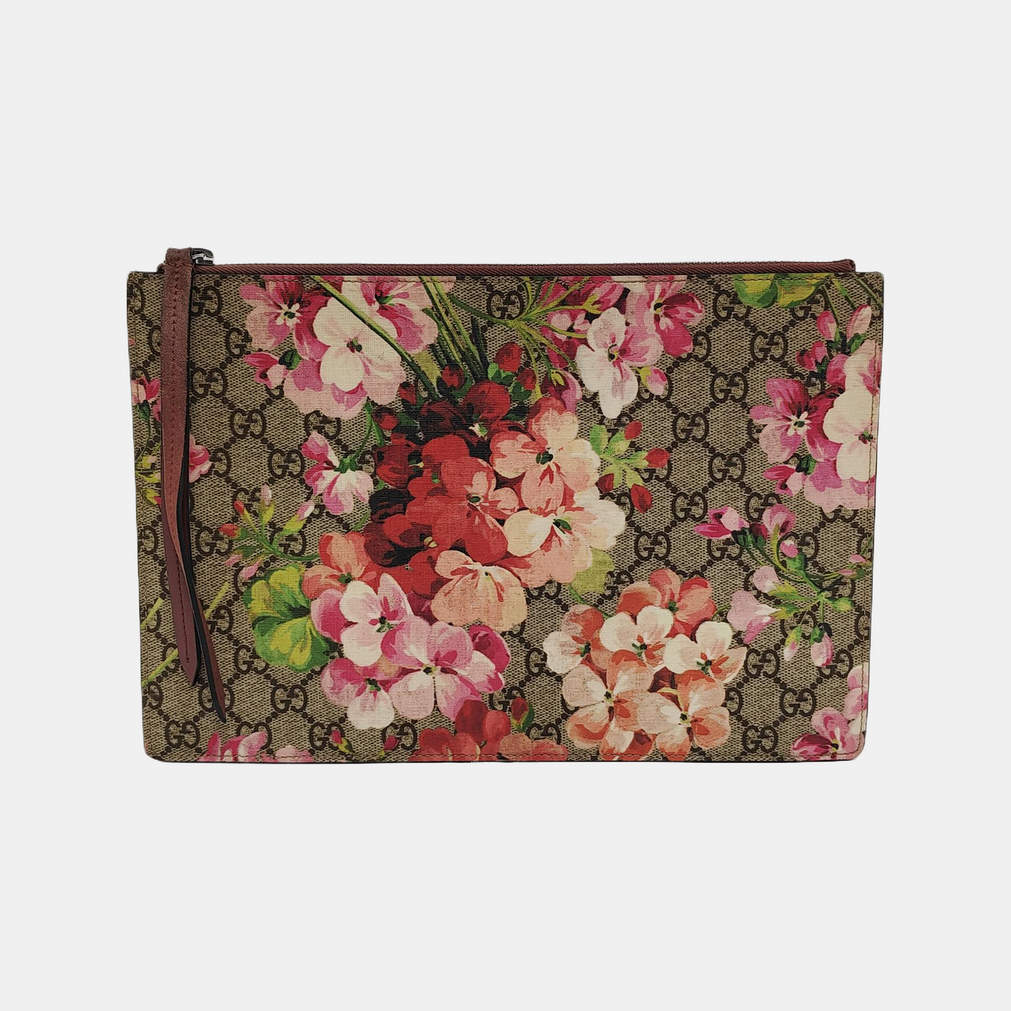 GUCCI GG Blooms Ebony coated canvas gardenia handbag Silver Hardware-(SKU)-945267997