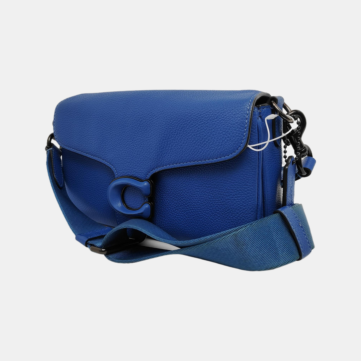 COACH PILLOW TABBY 26 Blue Cowhide Single Shoulder Bag Sling Bag Tote Silver Hardware Removable shoulder strap-(SKU)-943358336