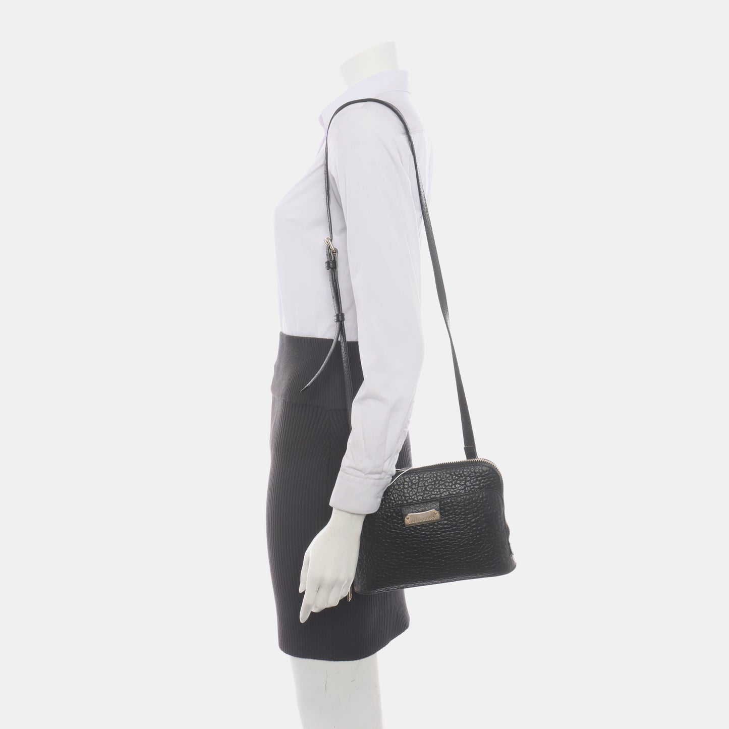 BURBERRY Harrogate Black Cowhide Single Shoulder Bag Crossbody Bag Golden hardware-(SKU)-933835304