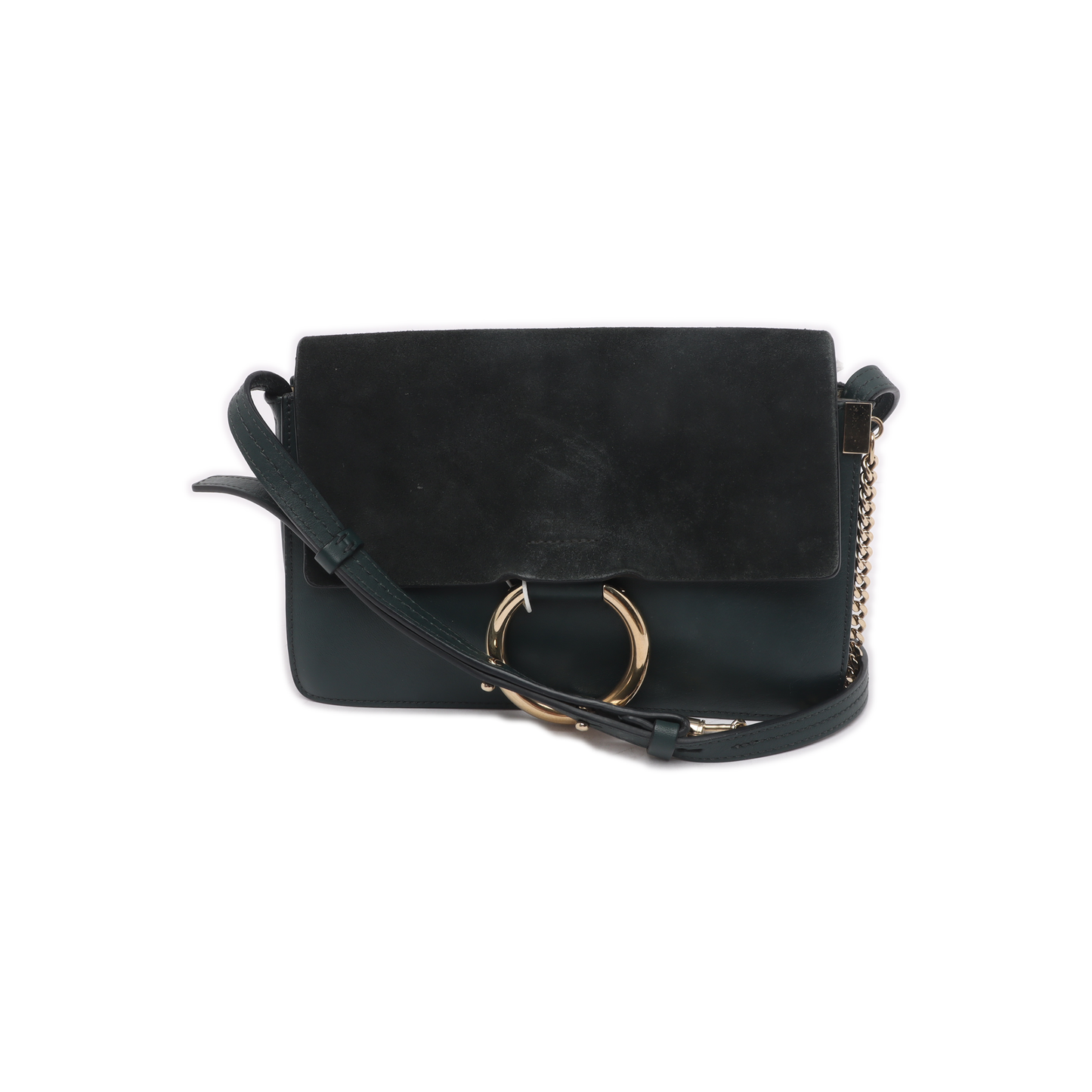 Chloé Faye Small size Blue Patchwork Material Crossbody Shoulder Bag Golden Silver Hardware-(SKU)-931840863