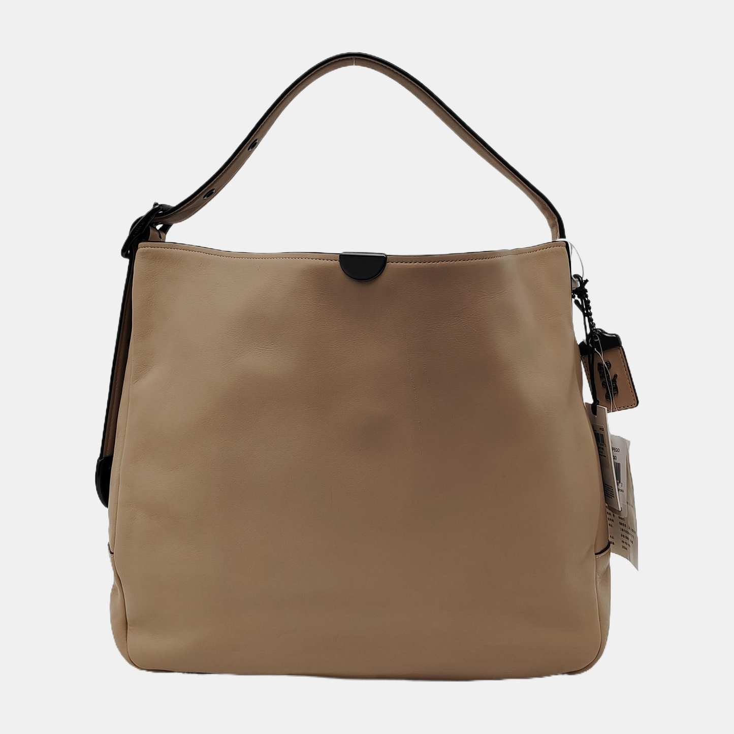 COACH Khaki cowhide single shoulder bag Black hardware-(SKU)-940524452