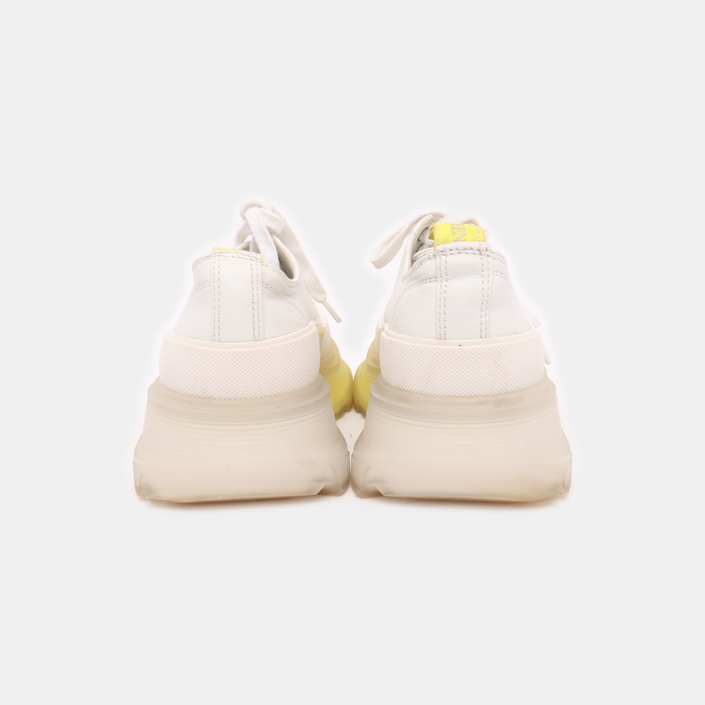Alexander McQUEEN 37code Autumn and Winter White Leather Women's Sports Casual Shoes-(SKU)-13843378