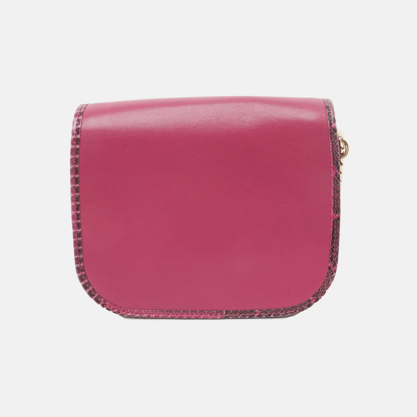 JIMMY CHOO Fuchsia Leather Snake Pattern Crossbody Bag, Shoulder Bag Golden hardware-(SKU)-939200557