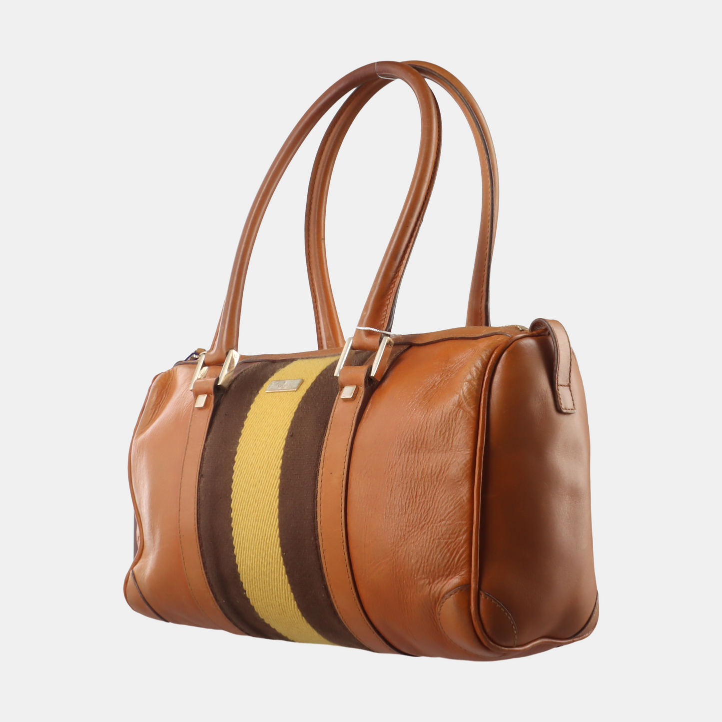 GUCCI Brown Leather Tote Bag Shoulder Bag Golden hardware-(SKU)-932783273