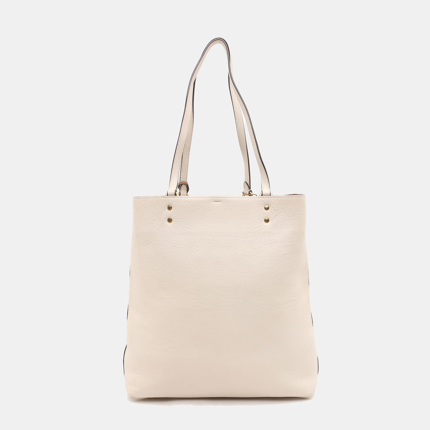 COACH Tote bag White Cowhide Single Shoulder Bag Tote Golden hardware-(SKU)-929655496