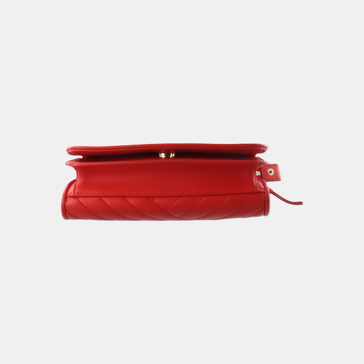 TORY BURCH Fleming Small size Red Cowhide Quilted Shoulder Bag Crossbody Golden hardware Removable shoulder strap-(SKU)-14425470