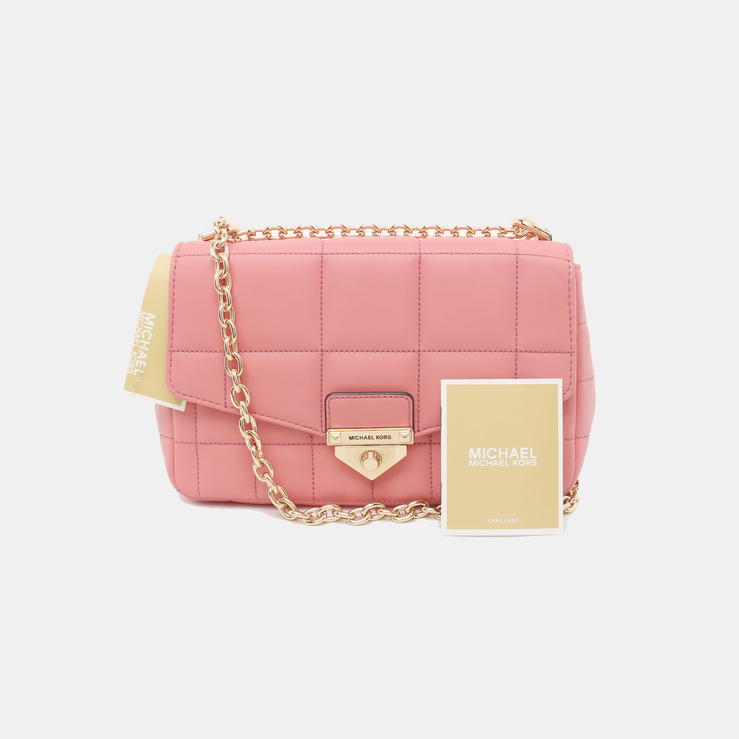 MICHAEL KORS Soho Large size Pink Sheepskin Shoulder Bag-(SKU)-936826625