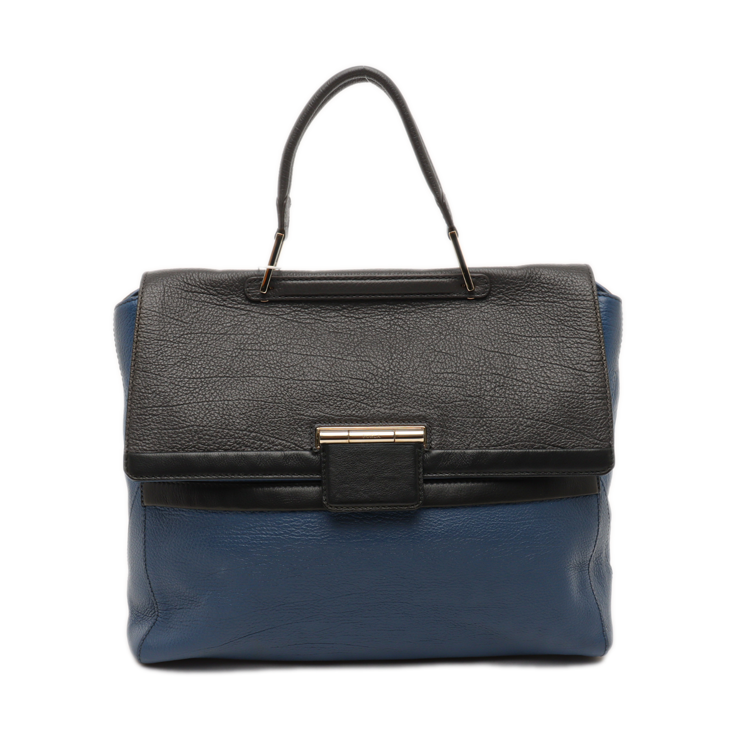 FURLA Blue cowhide single shoulder bag Golden hardware Removable shoulder strap-(SKU)-14420389