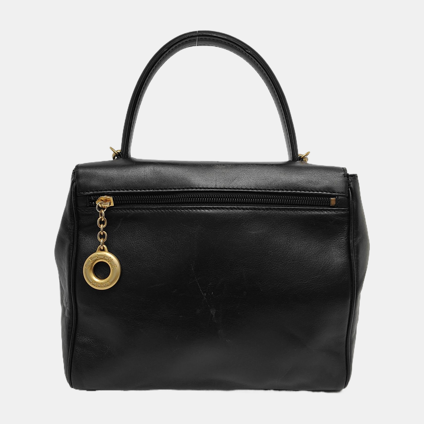 CELINE Tote bag Black Cowhide Single Shoulder Bag Tote Bag Golden hardware Removable shoulder strap-(SKU)-944455905