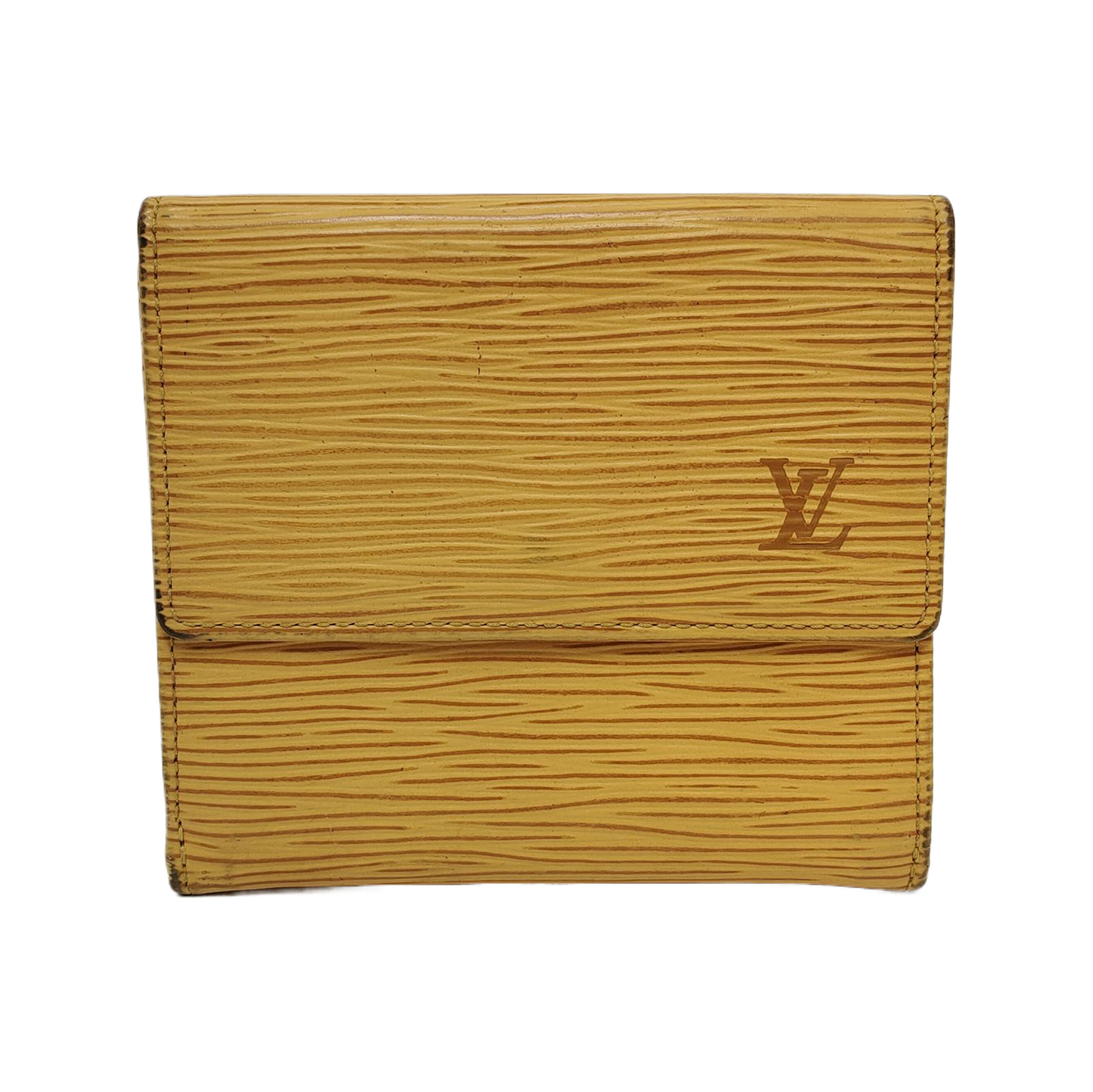 LOUIS VUITTON ELISE 黄色EPI牛皮水波纹钱包 Golden hardware-(SKU)-943615980