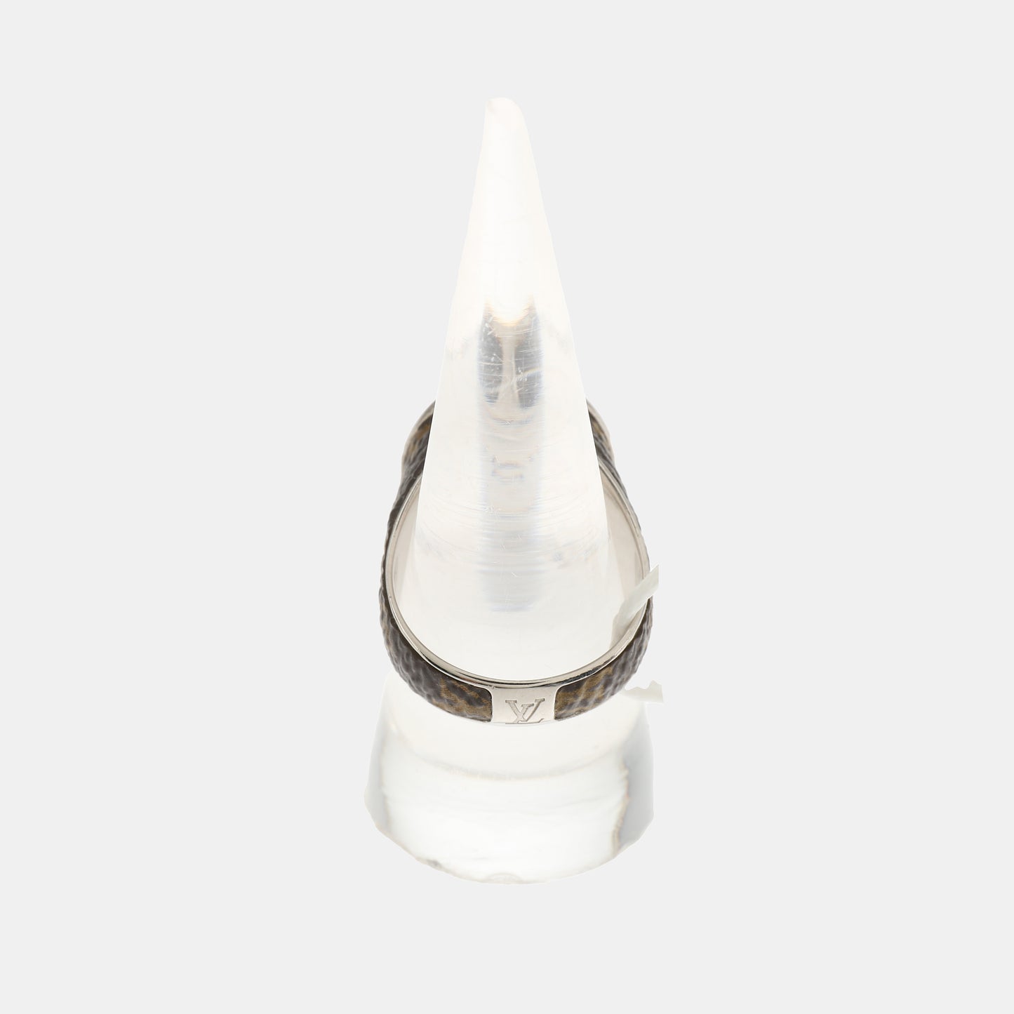 LOUIS VUITTON Hong Kong Size20code Silver Alloy Coated Canvas Ring-(SKU)-935116716