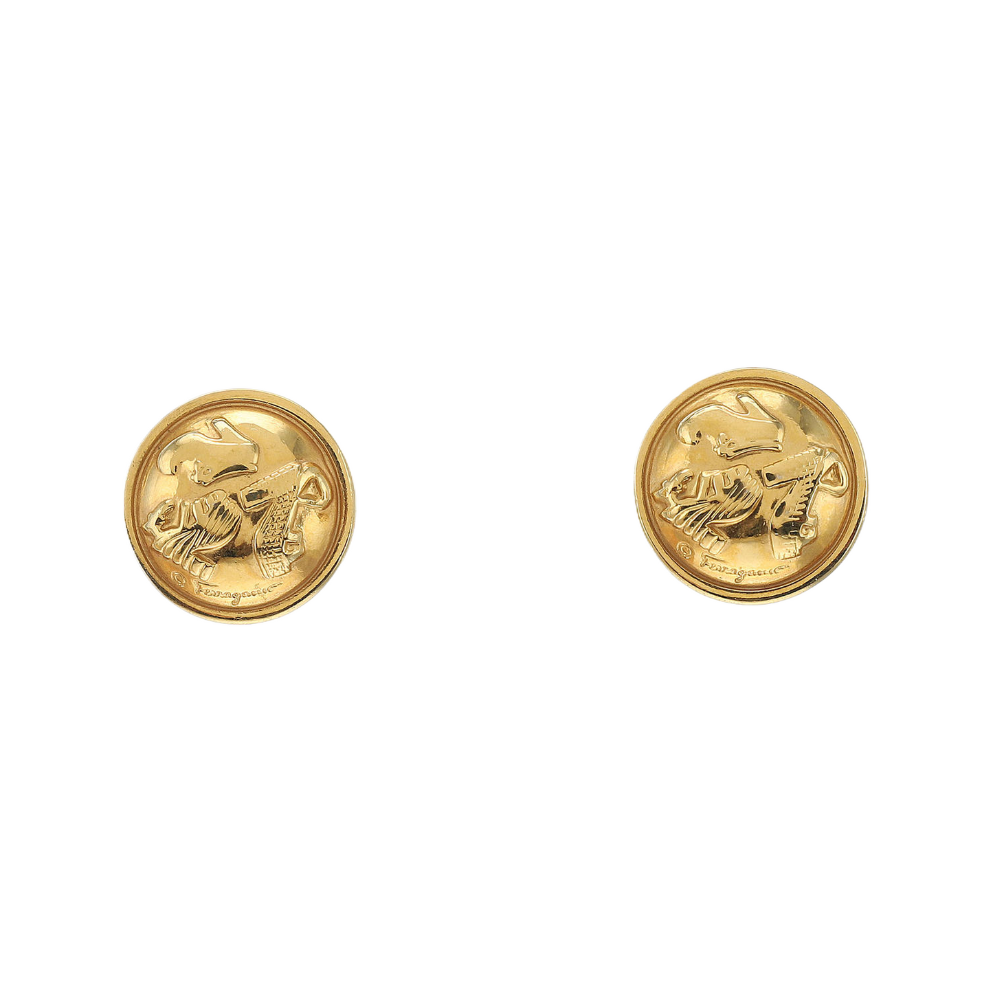 FERRAGAMO Gold Alloy Ear Clips-(SKU)-944321941