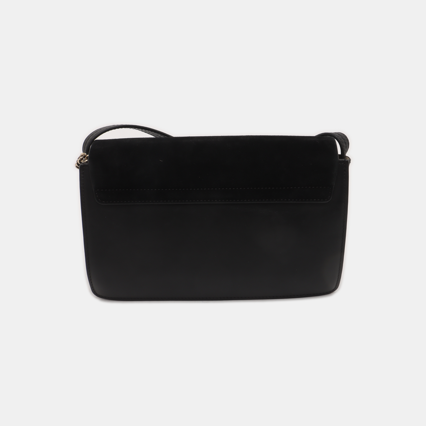 Chloé Faye Small size Black Leather Crossbody Bag Single Shoulder Bag Golden hardware-(SKU)-929268021