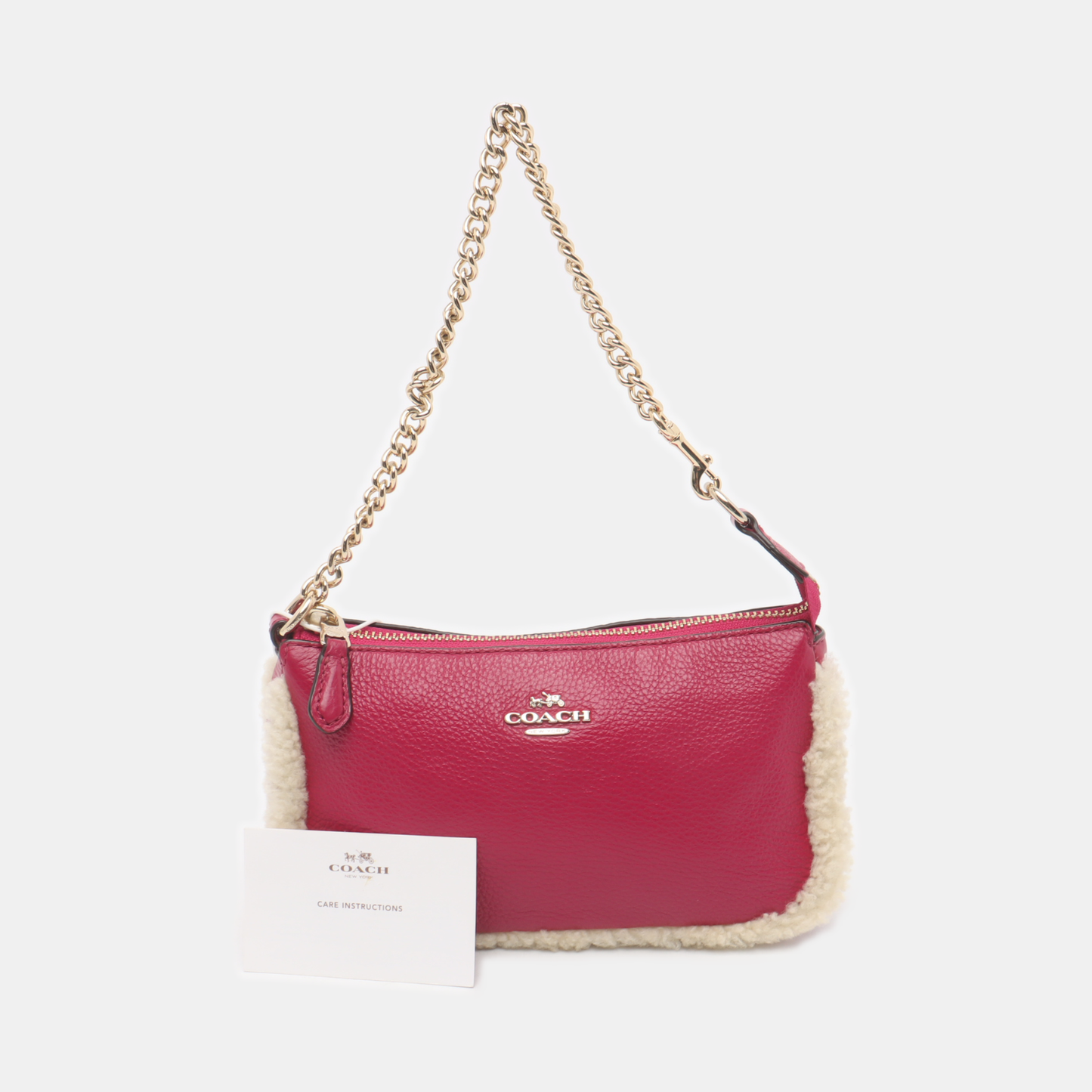 COACH NOLITA 19 Red Calfskin Carriage Tote Bag Golden Silver Hardware-(SKU)-937192223