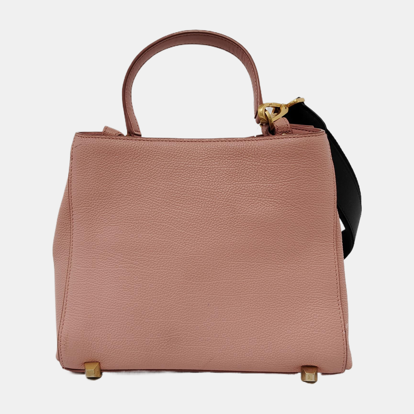 MCM Tote bag Pink Leather Studs Single Shoulder Bag Tote Bag Golden hardware Removable shoulder strap-(SKU)-944137906