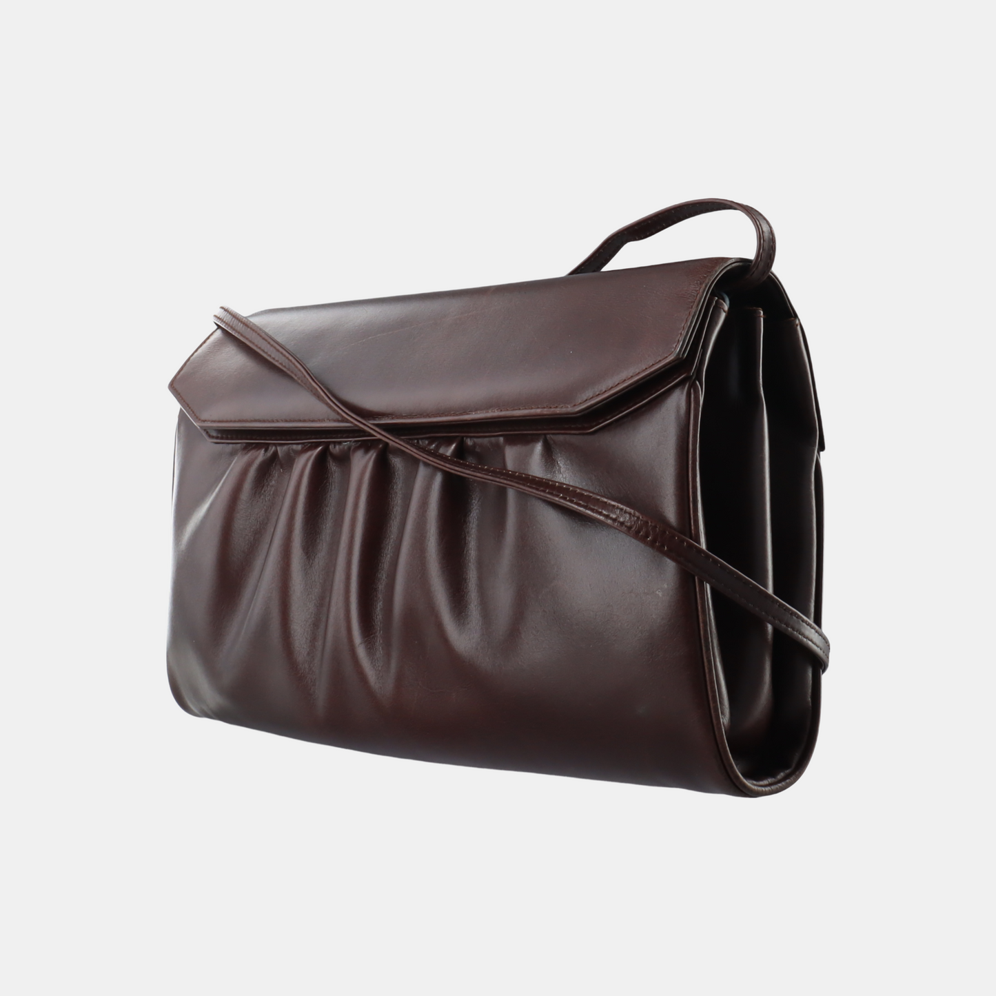 GUCCI Burgundy Leather Single Shoulder Bag Golden hardware Removable shoulder strap-(SKU)-932491489