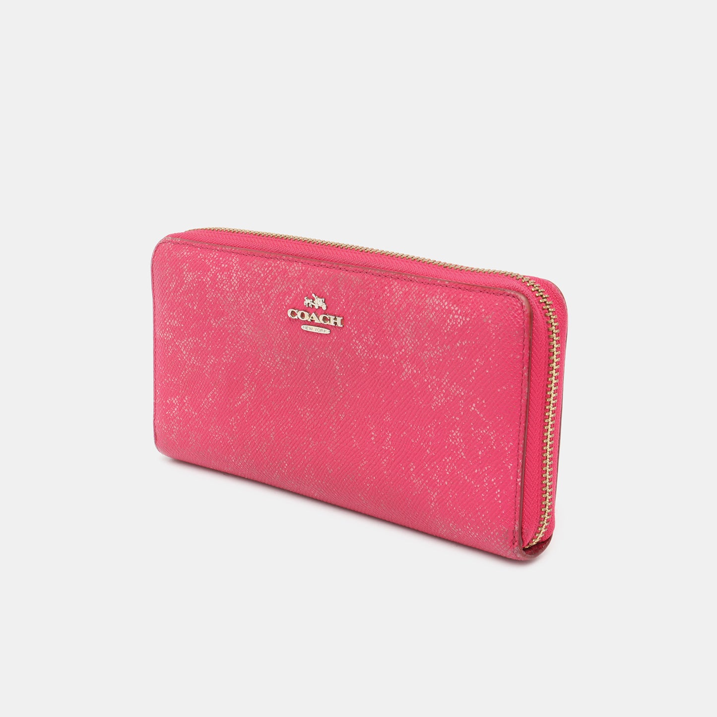 COACH Pink leather wallet Silver Hardware-(SKU)-11550117