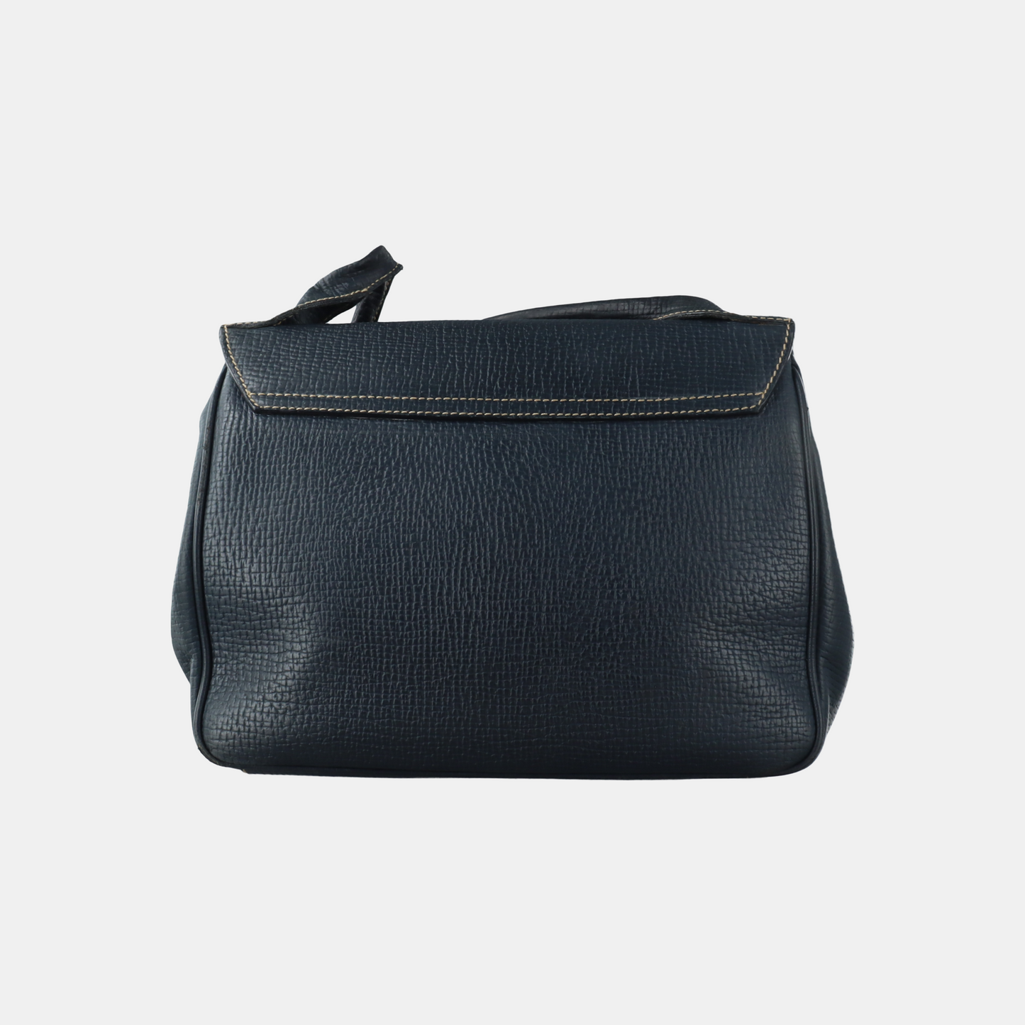 LOEWE Barcelona Dark Blue Cowhide Single Shoulder Bag Crossbody Bag Golden hardware-(SKU)-932491494
