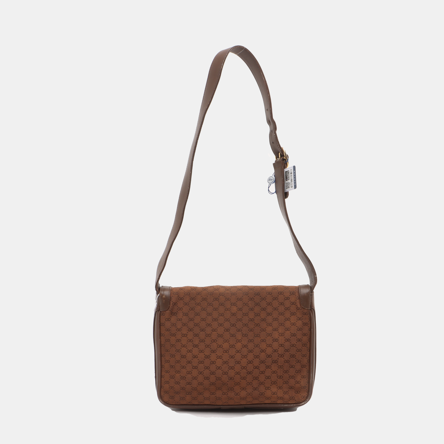 GUCCI GG Messenger Brown Canvas Monogram Shoulder Bag Golden hardware Vintage model-(SKU)-13122359