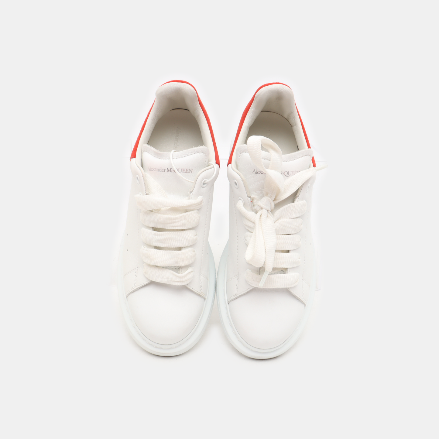 Alexander McQUEEN 33.5code White Leather Women's Kids Sports Casual Shoes-(SKU)-932901128