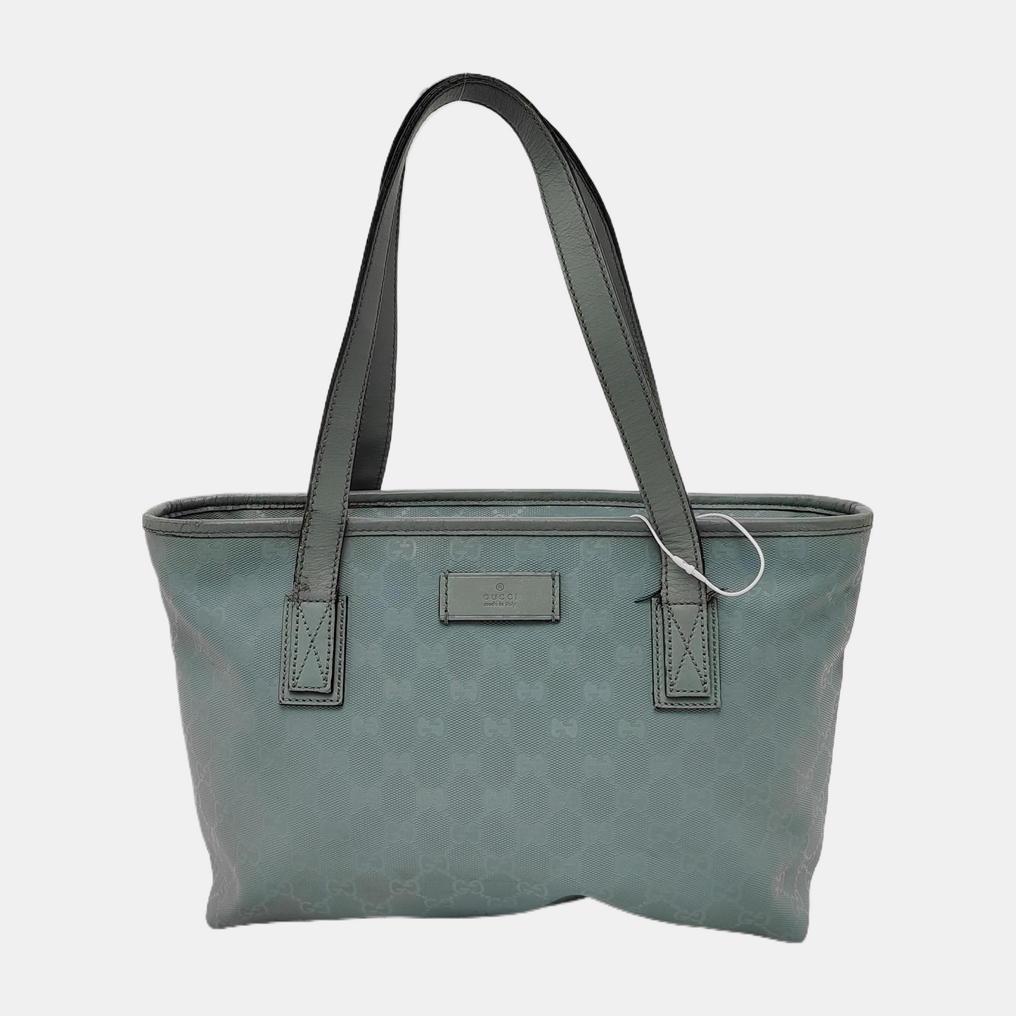 GUCCI GG Imprime Blue Coated Canvas Monogram Single Shoulder Bag Silver Hardware-(SKU)-941683823