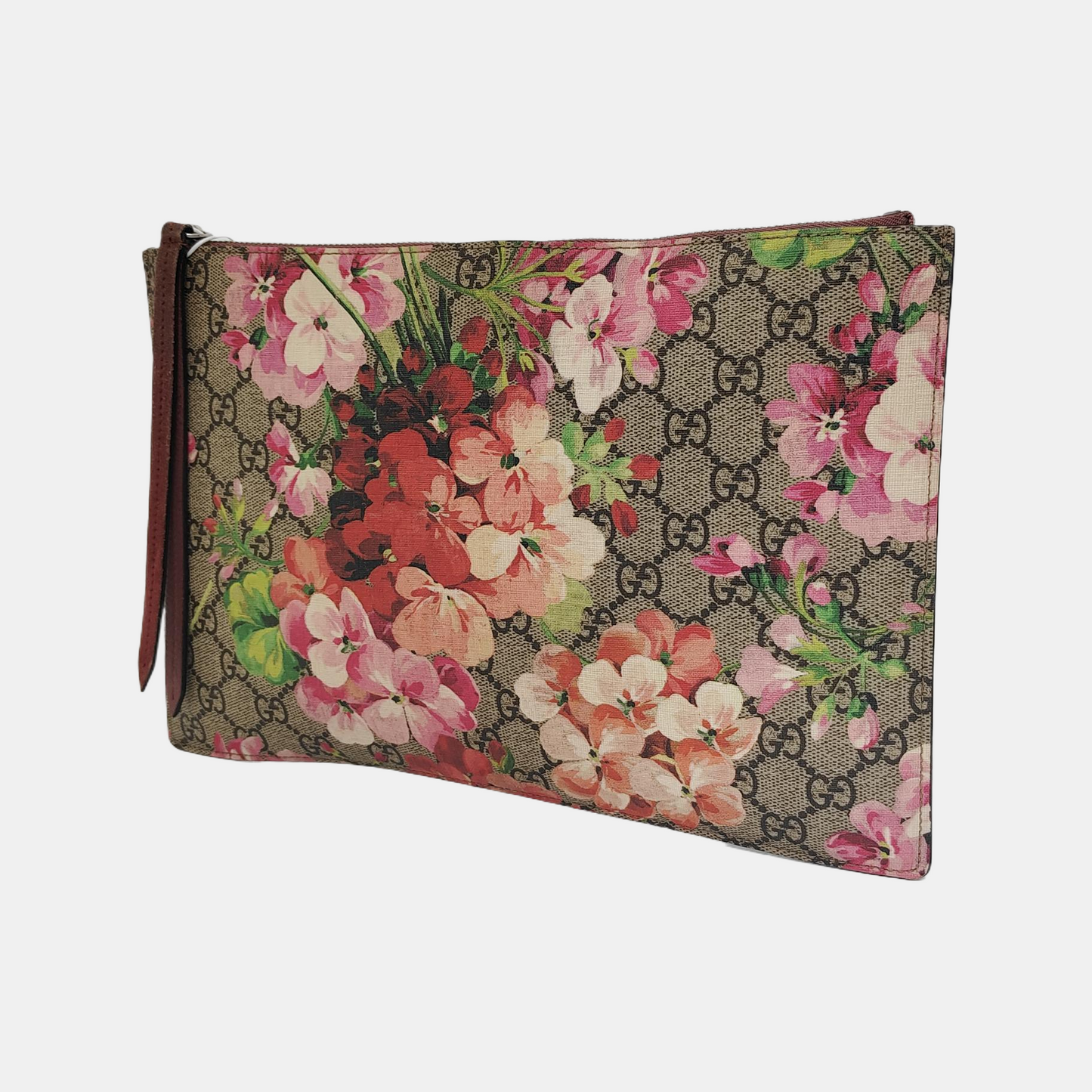 GUCCI GG Blooms Ebony coated canvas gardenia handbag Silver Hardware-(SKU)-945095738
