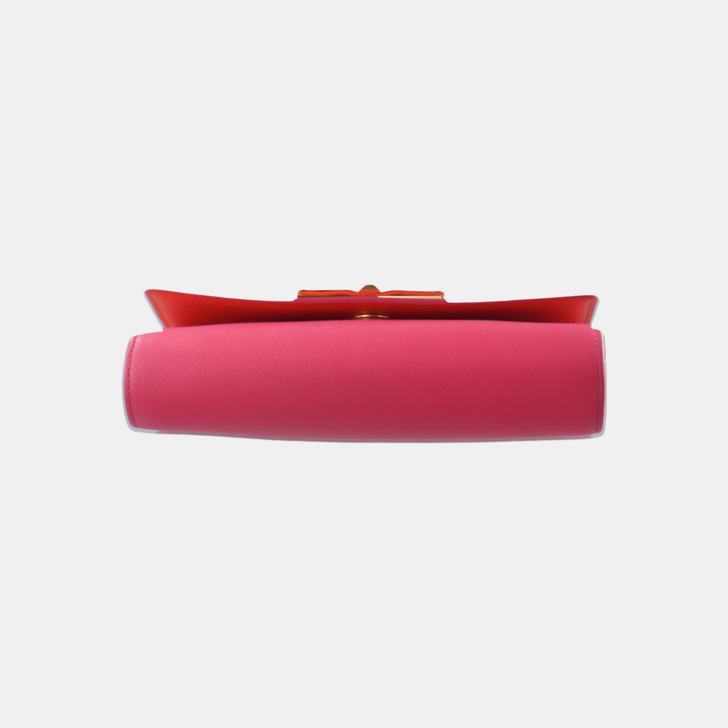 MCM Fuchsia Leather Crossbody Shoulder Bag Handbag Golden hardware Removable shoulder strap-(SKU)-14092274