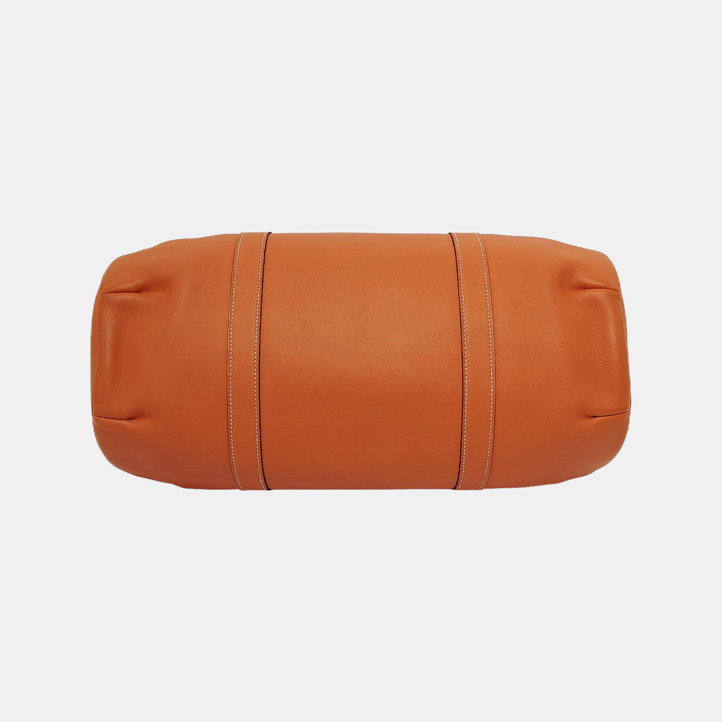 HERMÈS Voyage Polochon Orange Evercolor Calfskin Handbag Golden Hardware 🄽-(SKU)-943397886