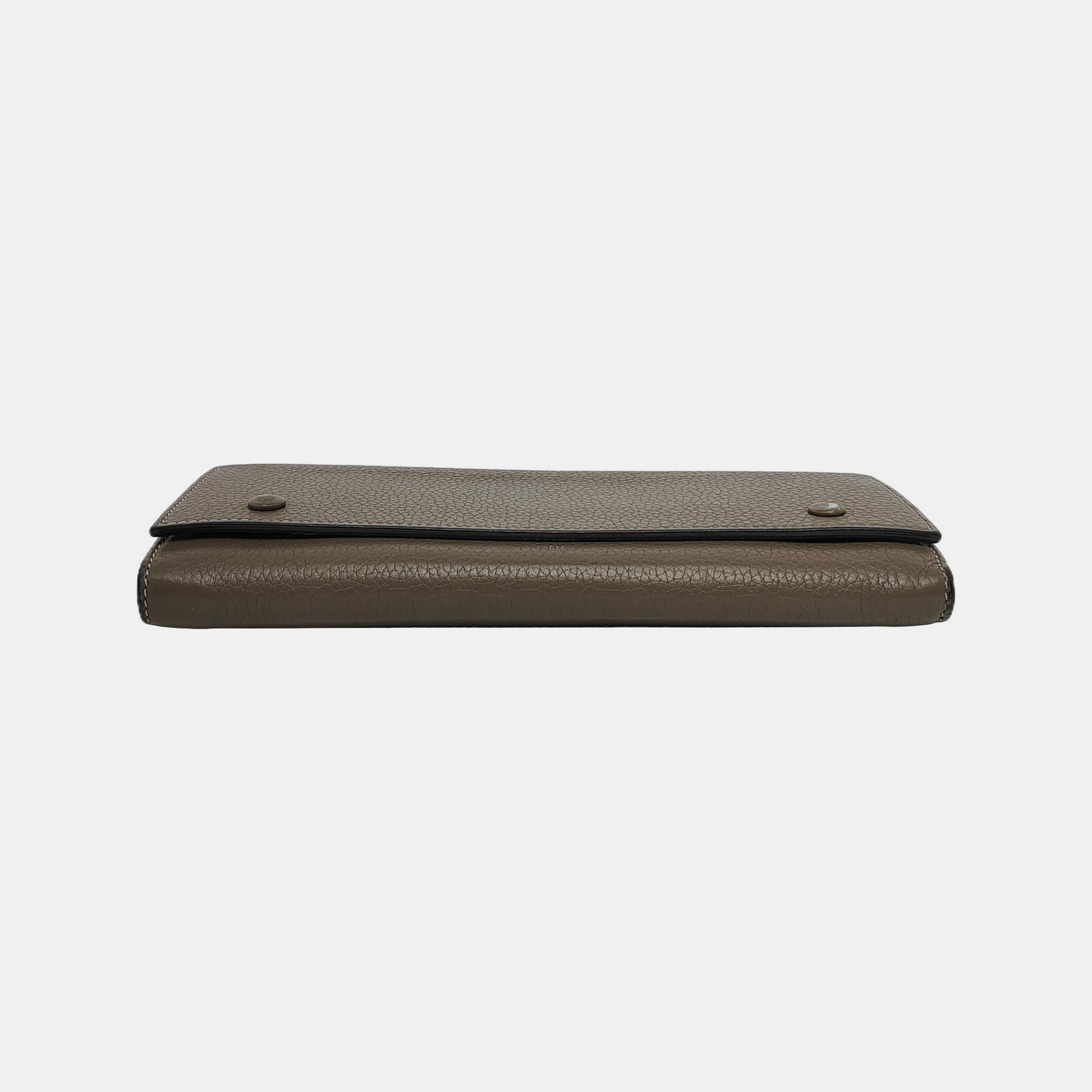 CELINE Gray Cowhide Wallet Silver Hardware-(SKU)-943087470