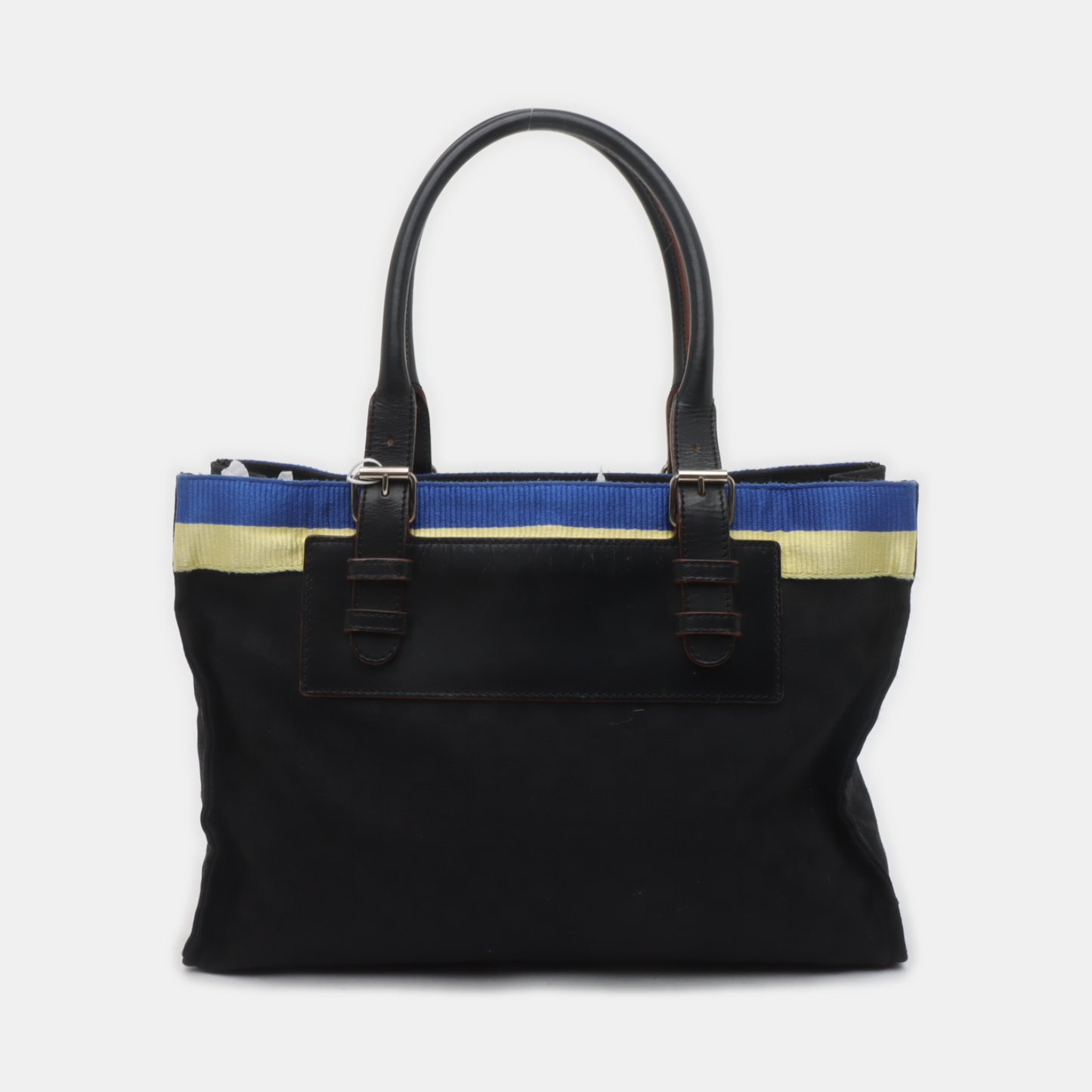 LOEWE Tote bag Black Fabric Single Shoulder Bag Handbag Silver Hardware shoulder straps-(SKU)-935826697