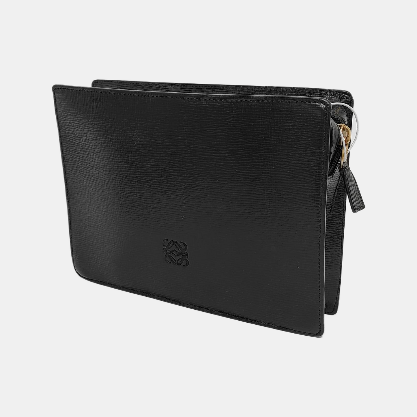 LOEWE Black Cowhide Clutch Golden hardware-(SKU)-943656028