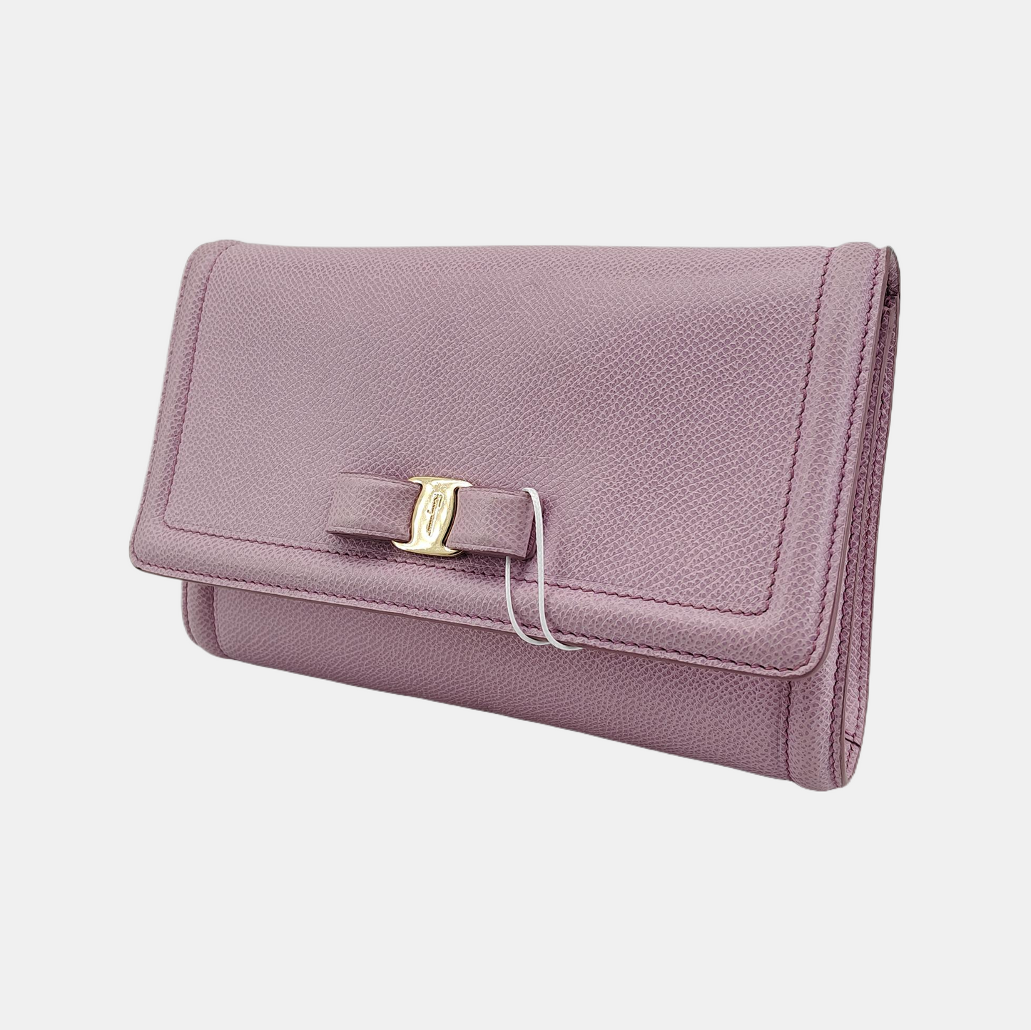 FERRAGAMO Ginny Purple Calf Leather Crossbody Bag Golden hardware Removable shoulder strap-(SKU)-940121051