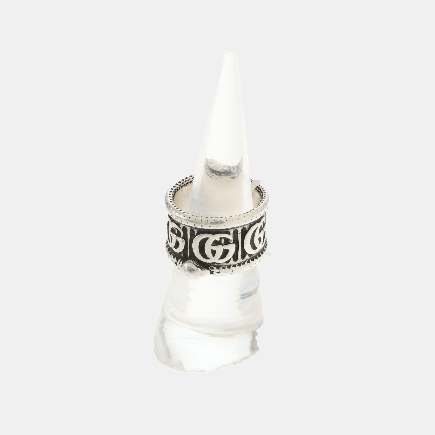 GUCCI Hong Kong Size13code 银色925银LOGO戒指-(SKU)-936491699