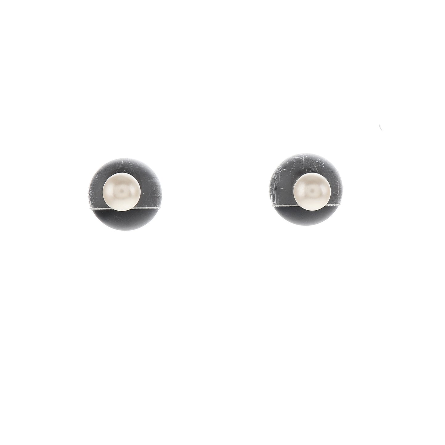 DIOR Dior Tribales White Resin Synthetic Material Stud Earrings-(SKU)-13910332