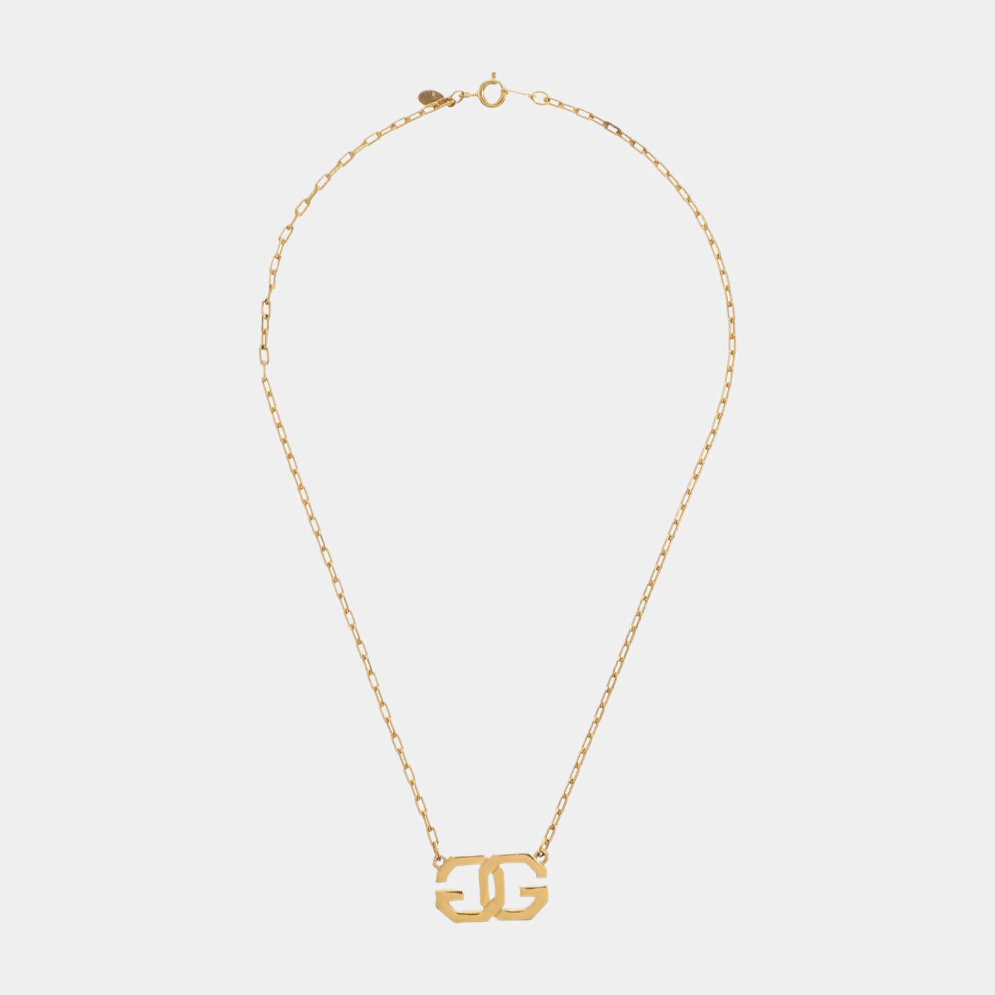 GIVENCHY G Cube 金色合金LOGO项链 Length38cm-(SKU)-942285428