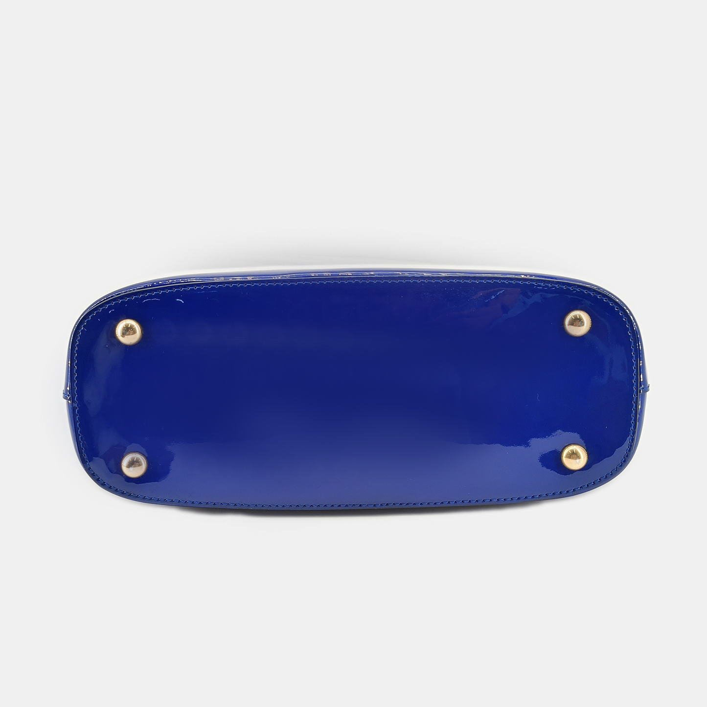 GUCCI Bright Bit Navy Blue Patent Leather Buckle Shoulder Bag Tote Crossbody Golden hardware Removable shoulder strap-(SKU)-939934256