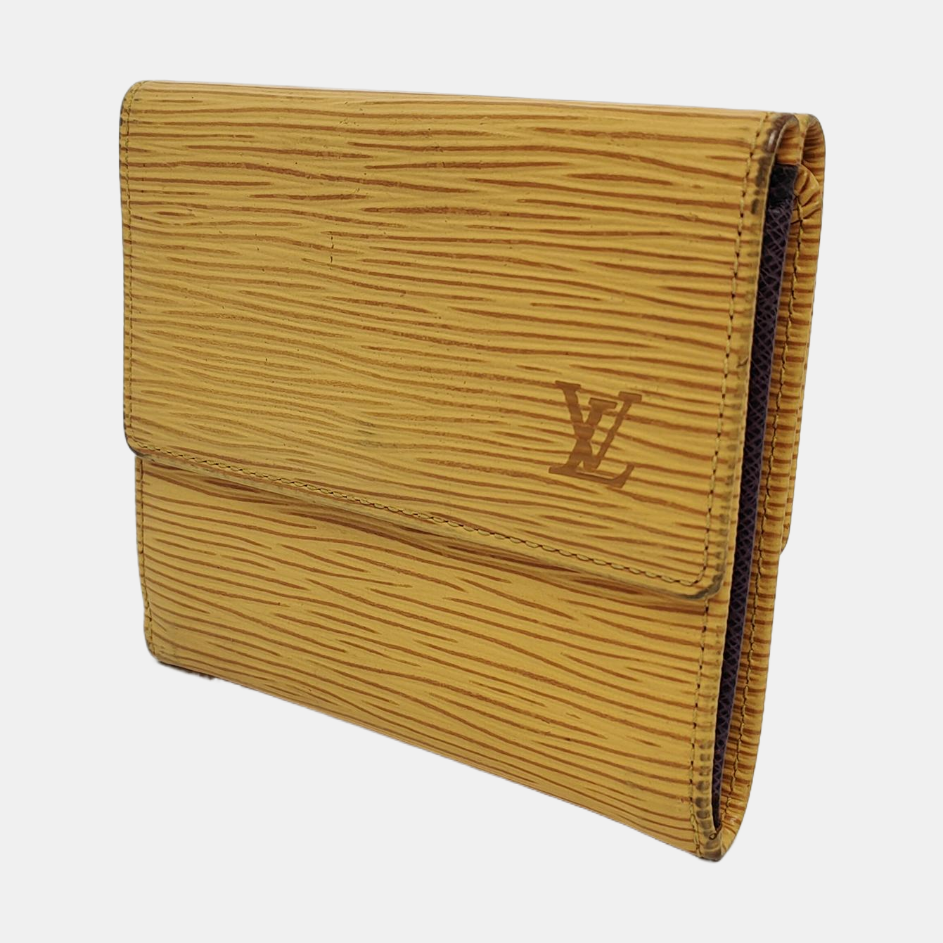 LOUIS VUITTON ELISE 黄色EPI牛皮水波纹钱包 Golden hardware-(SKU)-943615980
