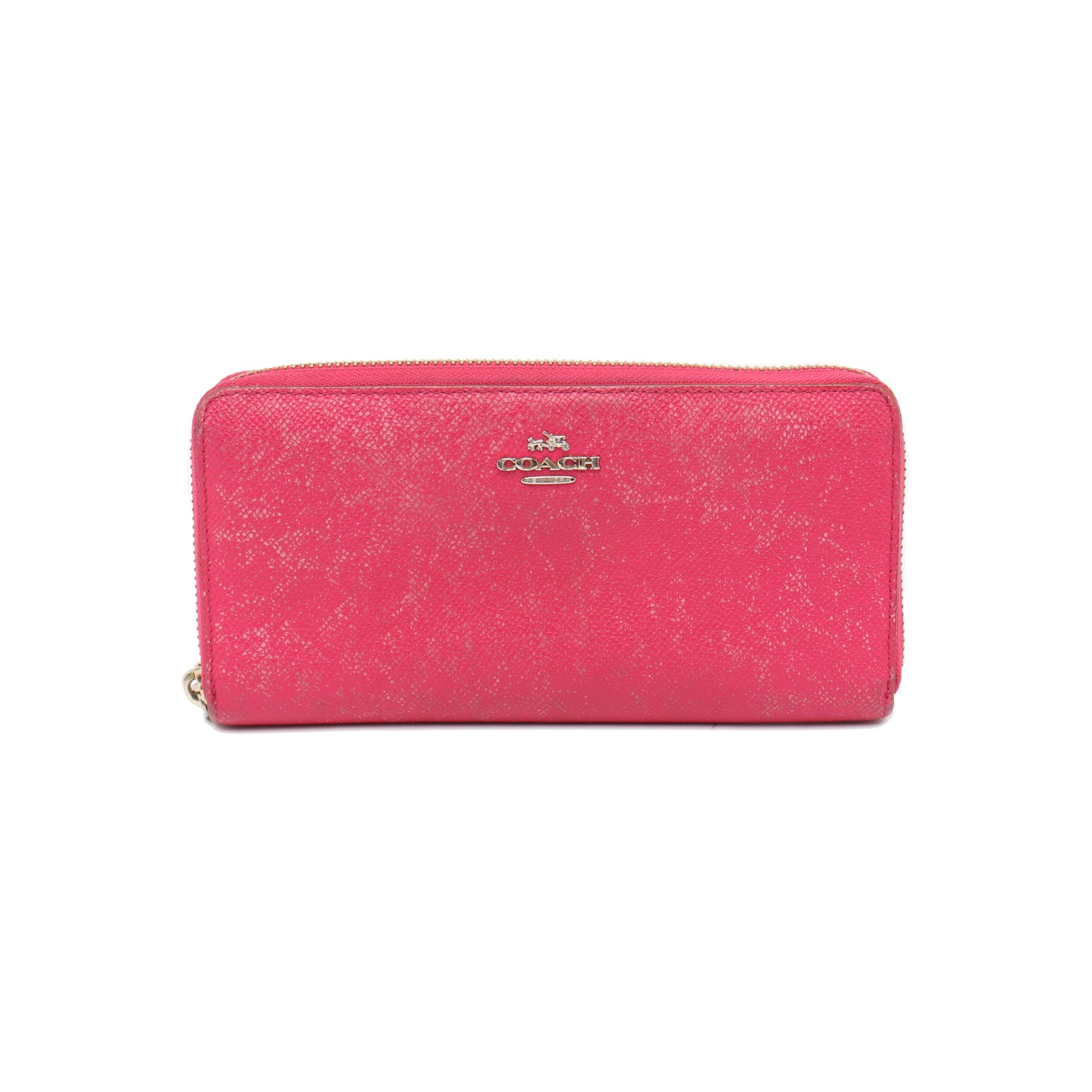 COACH Pink leather wallet Silver Hardware-(SKU)-11550117
